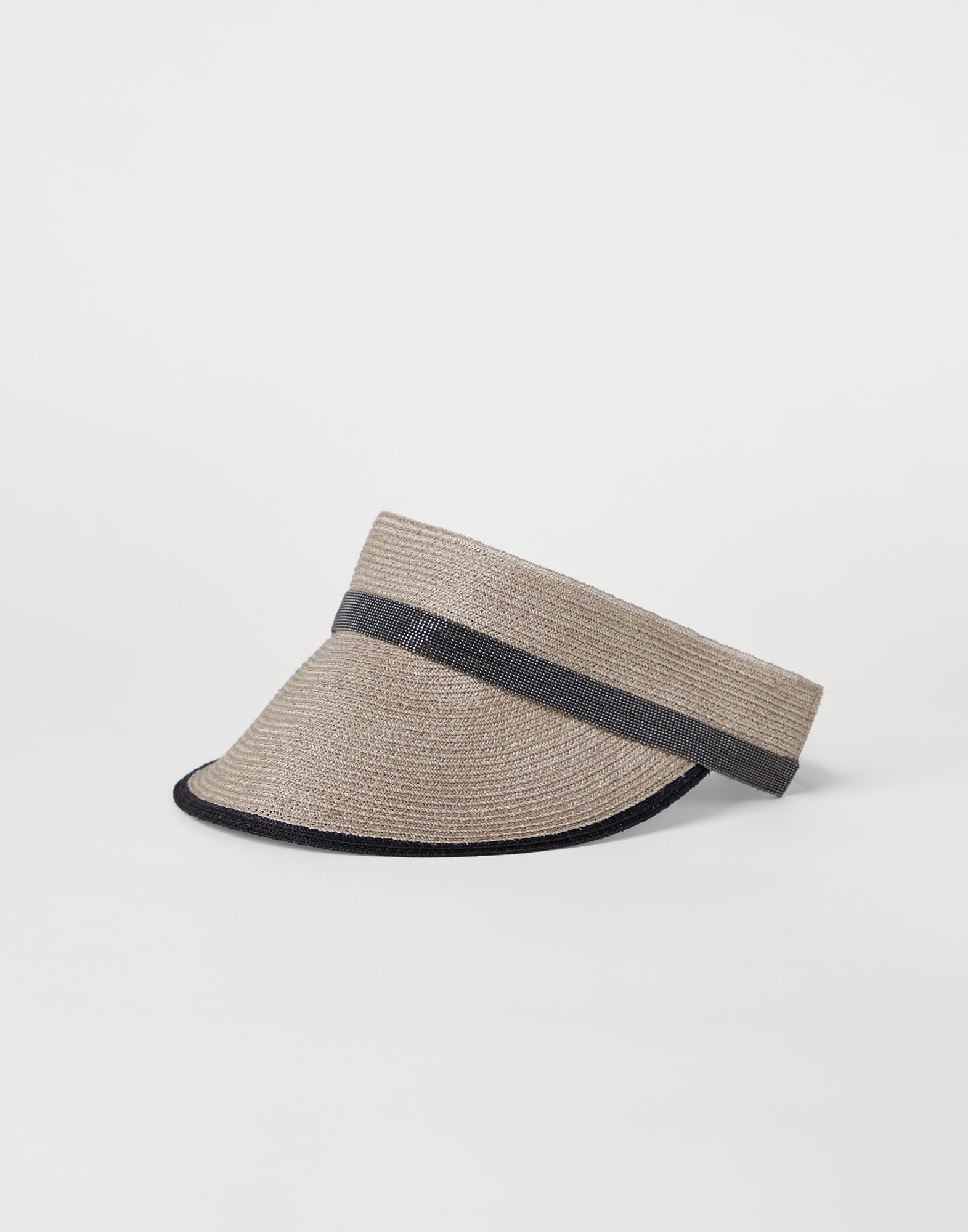 Hemp and cotton visor with precious band - 1
