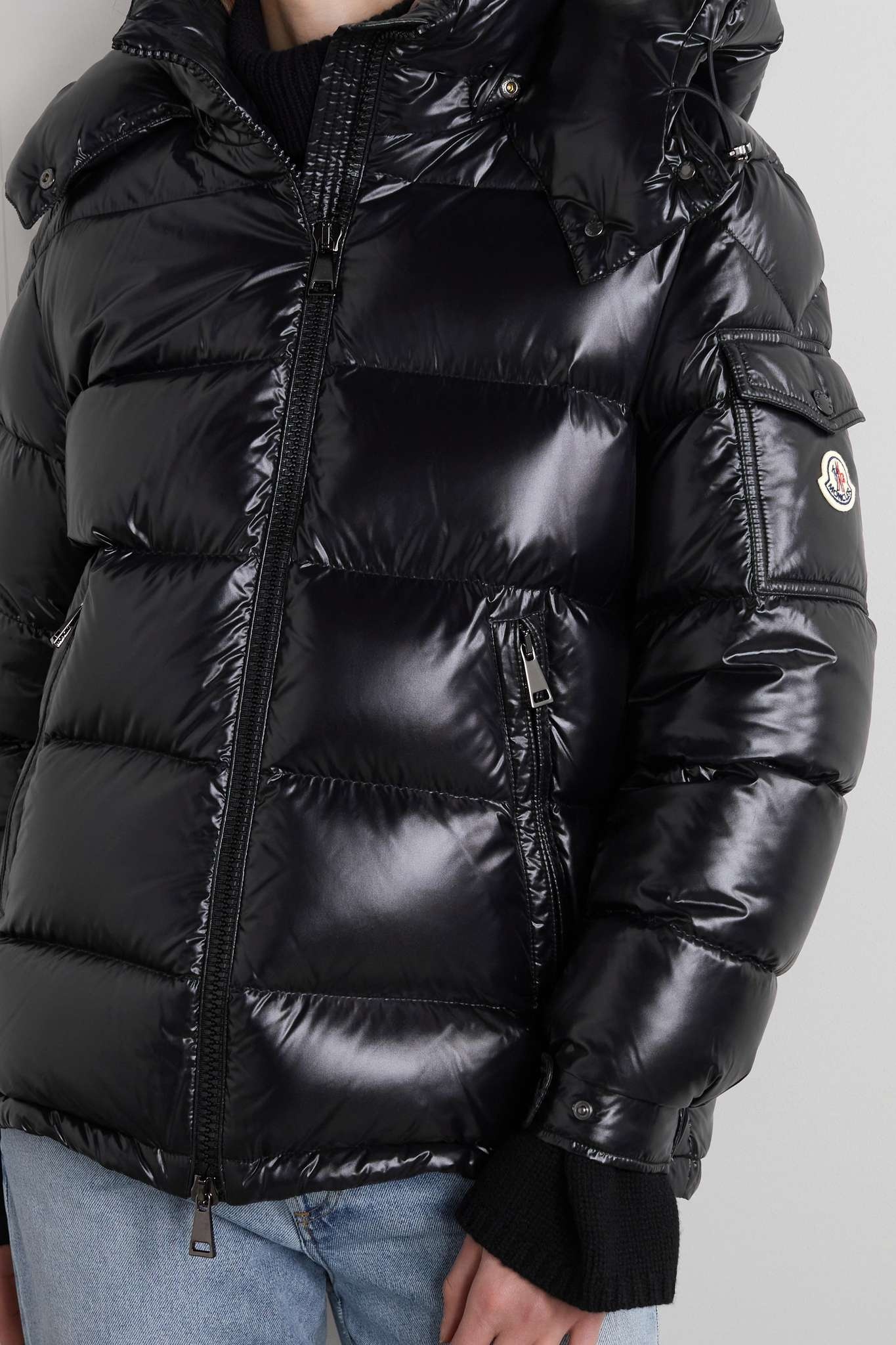 Maire hooded quilted glossed-shell down jacket - 3