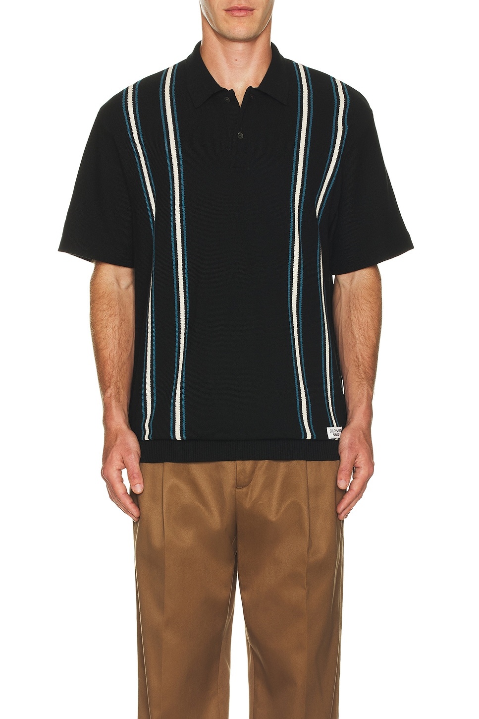 トップス WACKO MARIA/SUMMER KNIT POLO SHIRT Pre-owned] WACKO MARIA 24SS STRIPED JACQUARD SUMMER KNIT