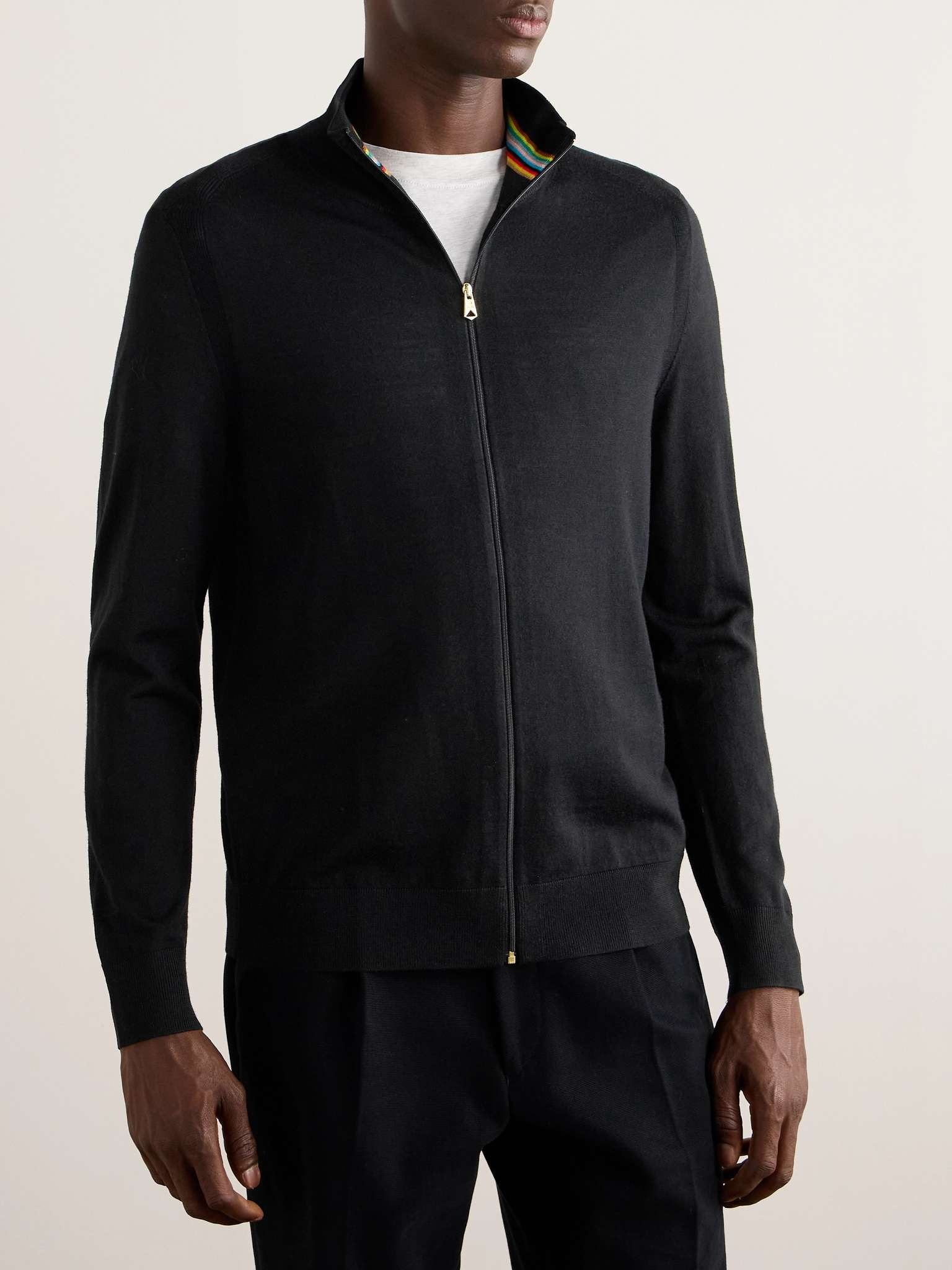 Merino Wool Zip-Up Sweater - 3