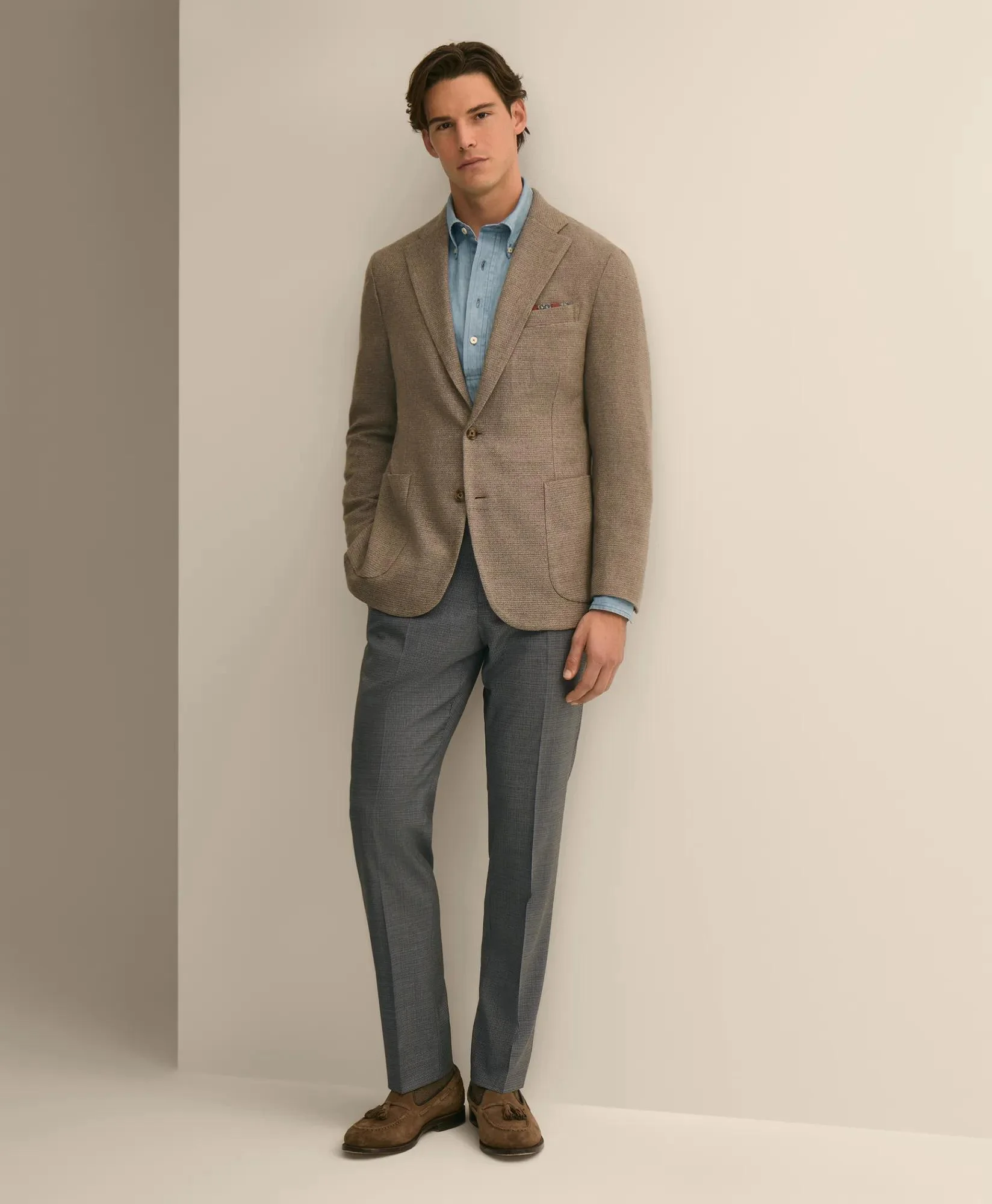 Classic Fit Stretch Wool 1818 Dress Pants - 1