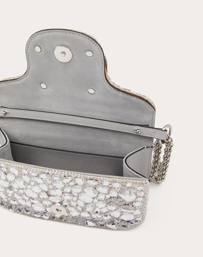 Valentino SMALL LOCÒ SHOULDER BAG WITH CRYSTALS outlook