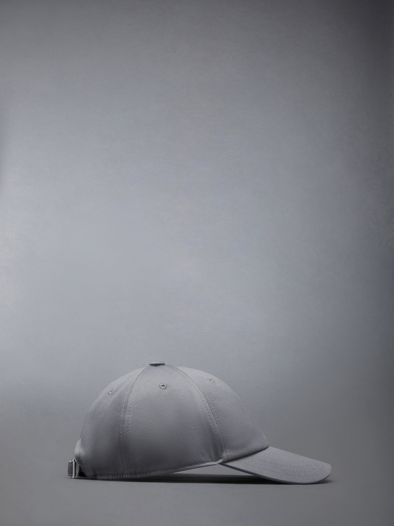 Thom Browne Medium Grey Cotton Twill Baseball Cap outlook