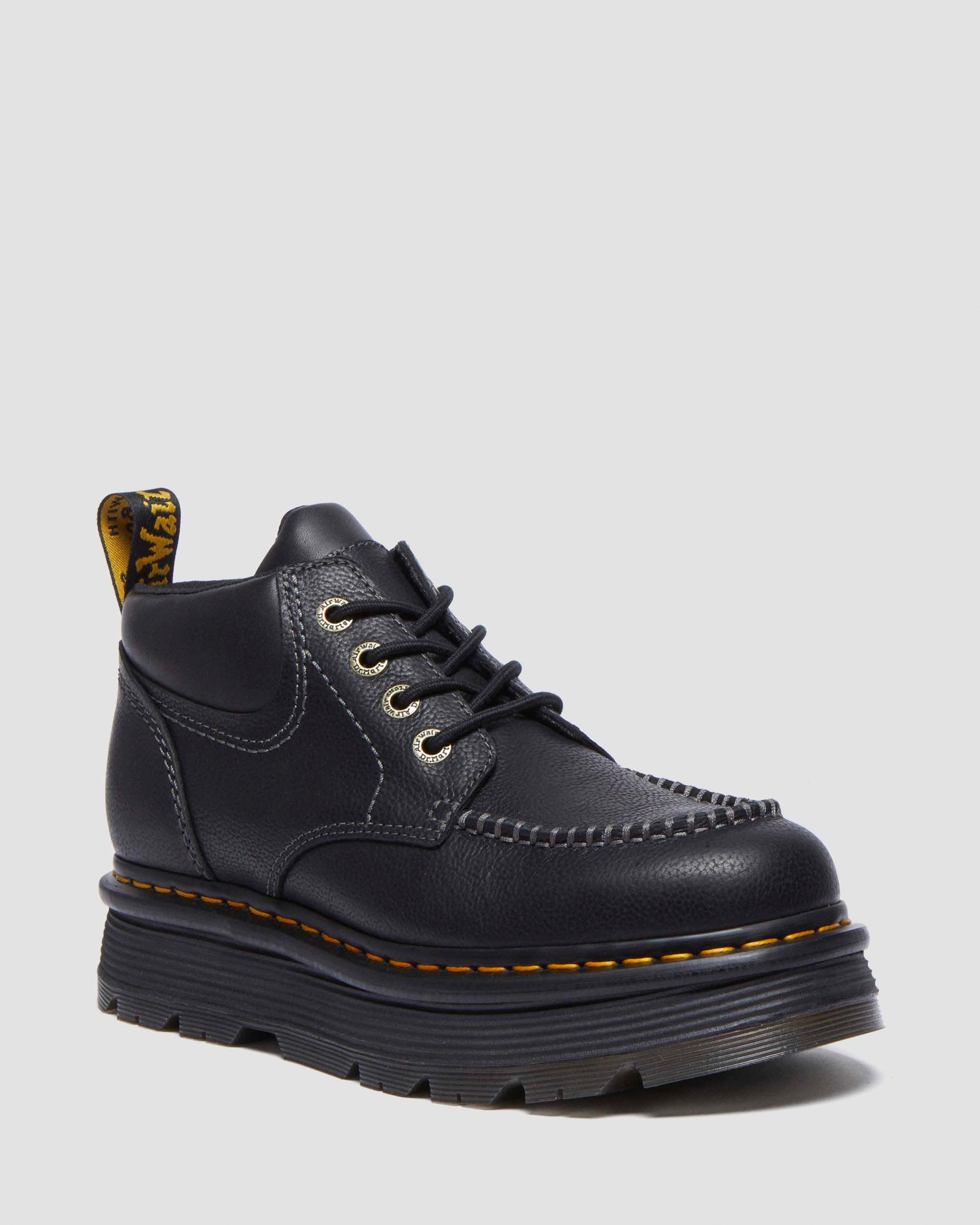 Zebzag 4-Eye Leather Casual Lace Up Boots - 5