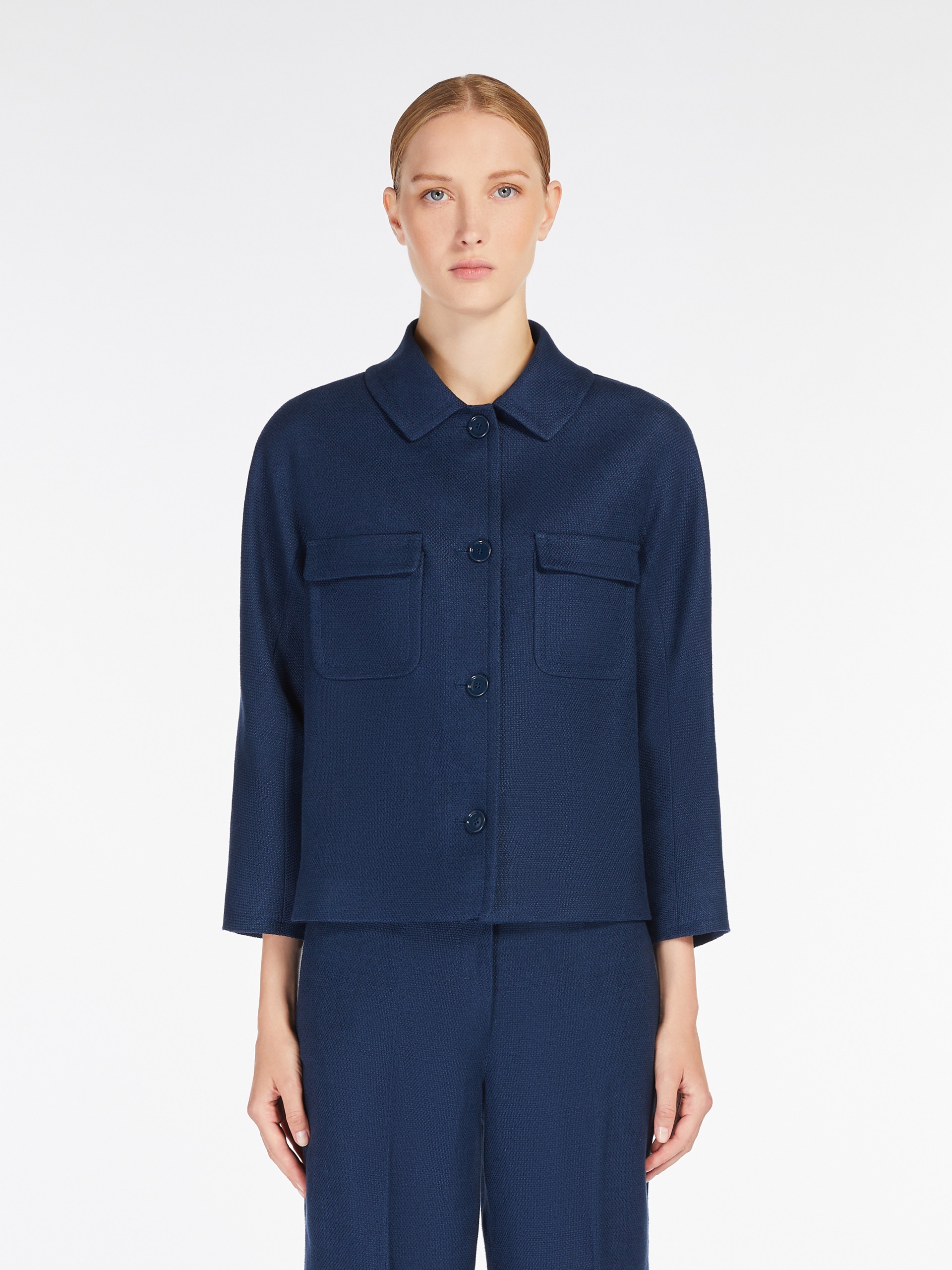 MONIA Linen and cotton boxy jacket - 3