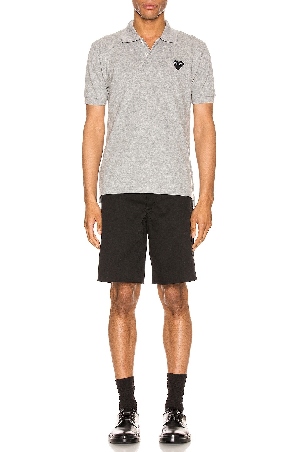 Cotton Polo with Black Emblem - 4