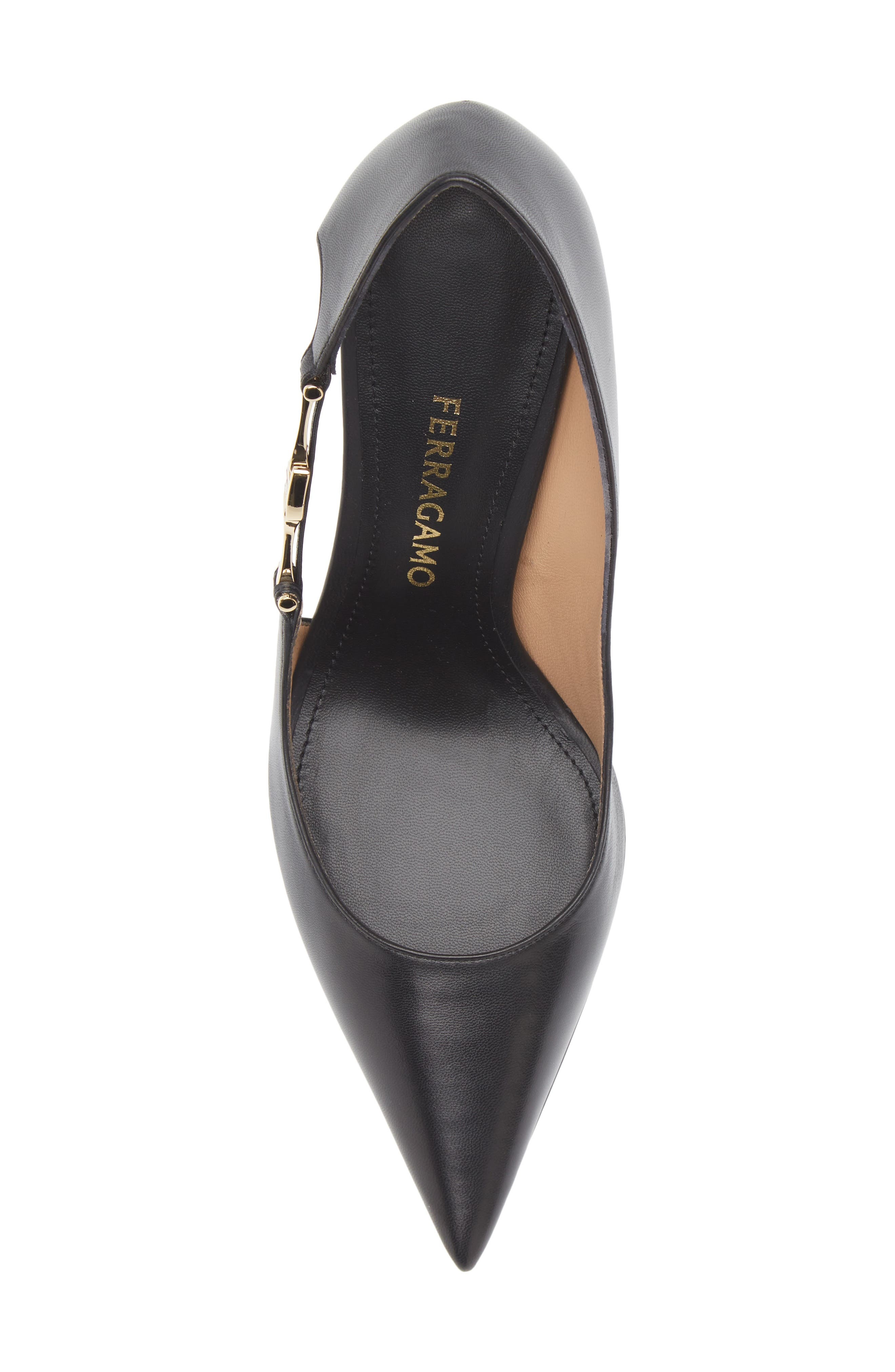 FERRAGAMO Tulip Pointed Toe Pump in Nero at Nordstrom - 5
