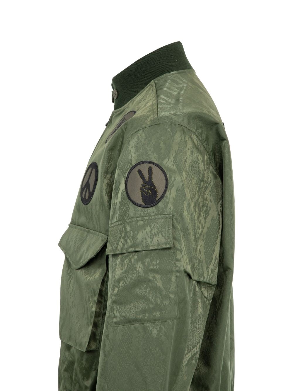 embroidered patch jacket - 3