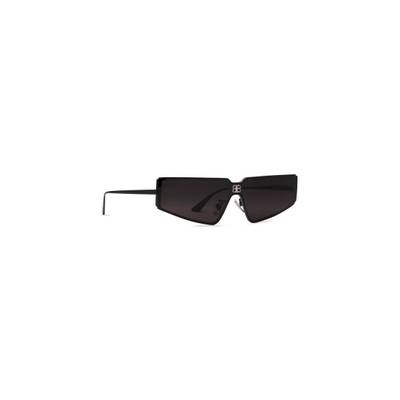 BALENCIAGA Shield 2.0 Rectangle Sunglasses in Black outlook