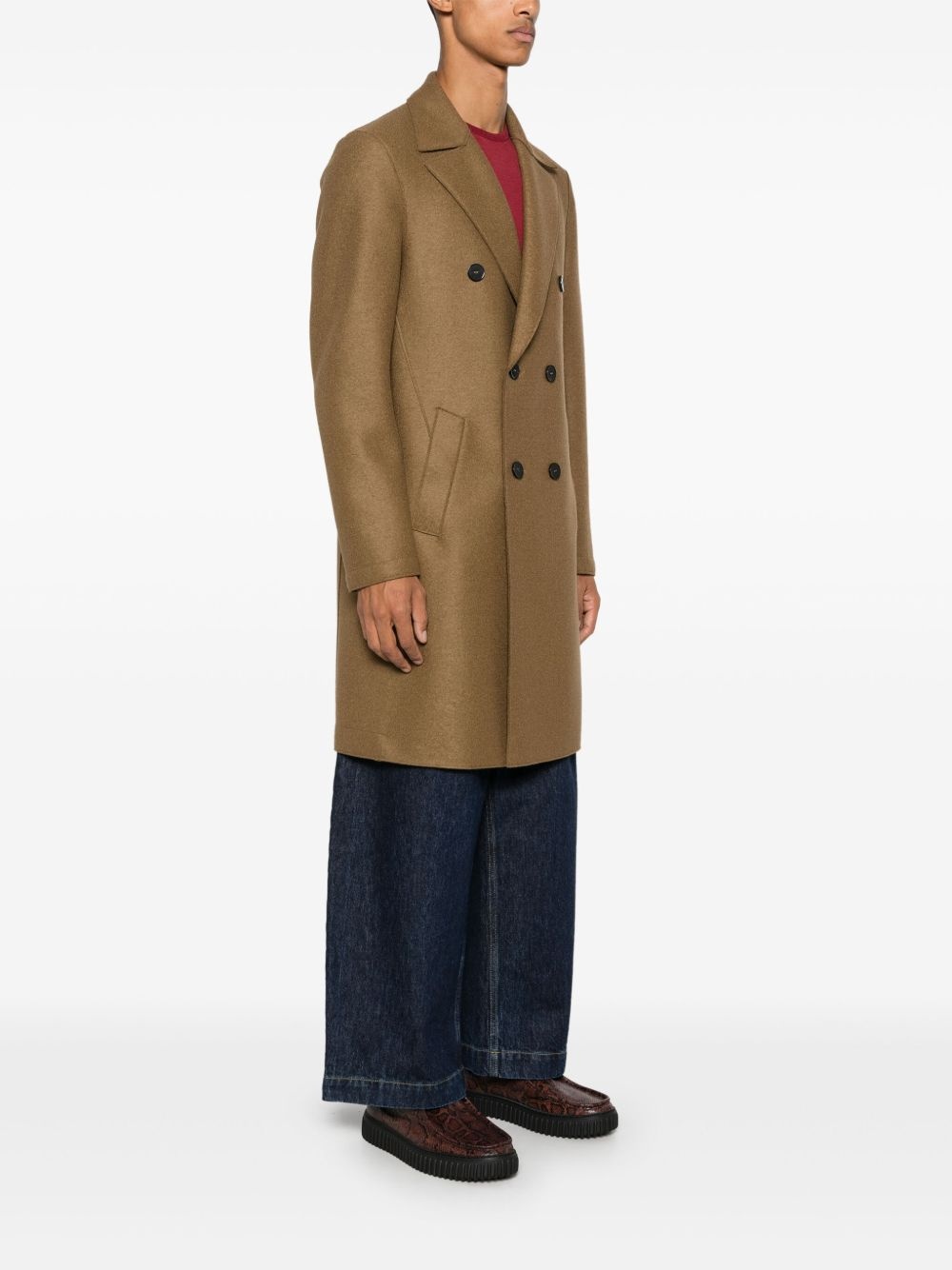 boiled-wool coat - 3