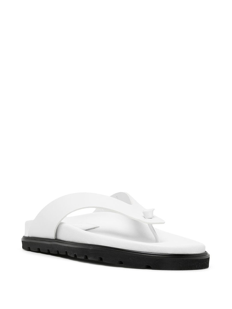 REIKE NEN two-tone leather flip flops outlook