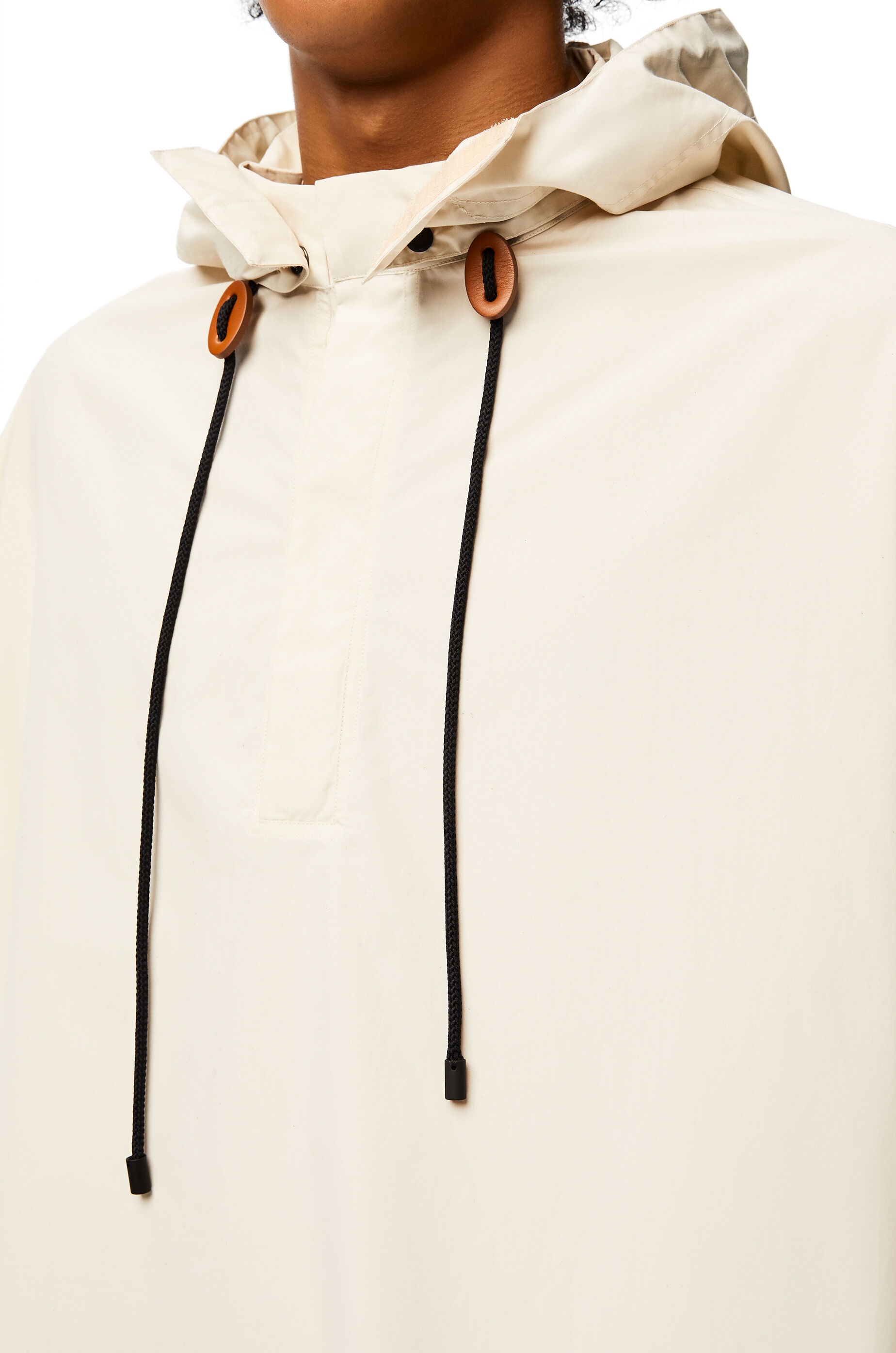 Oversize hooded shirt in cotton - 5