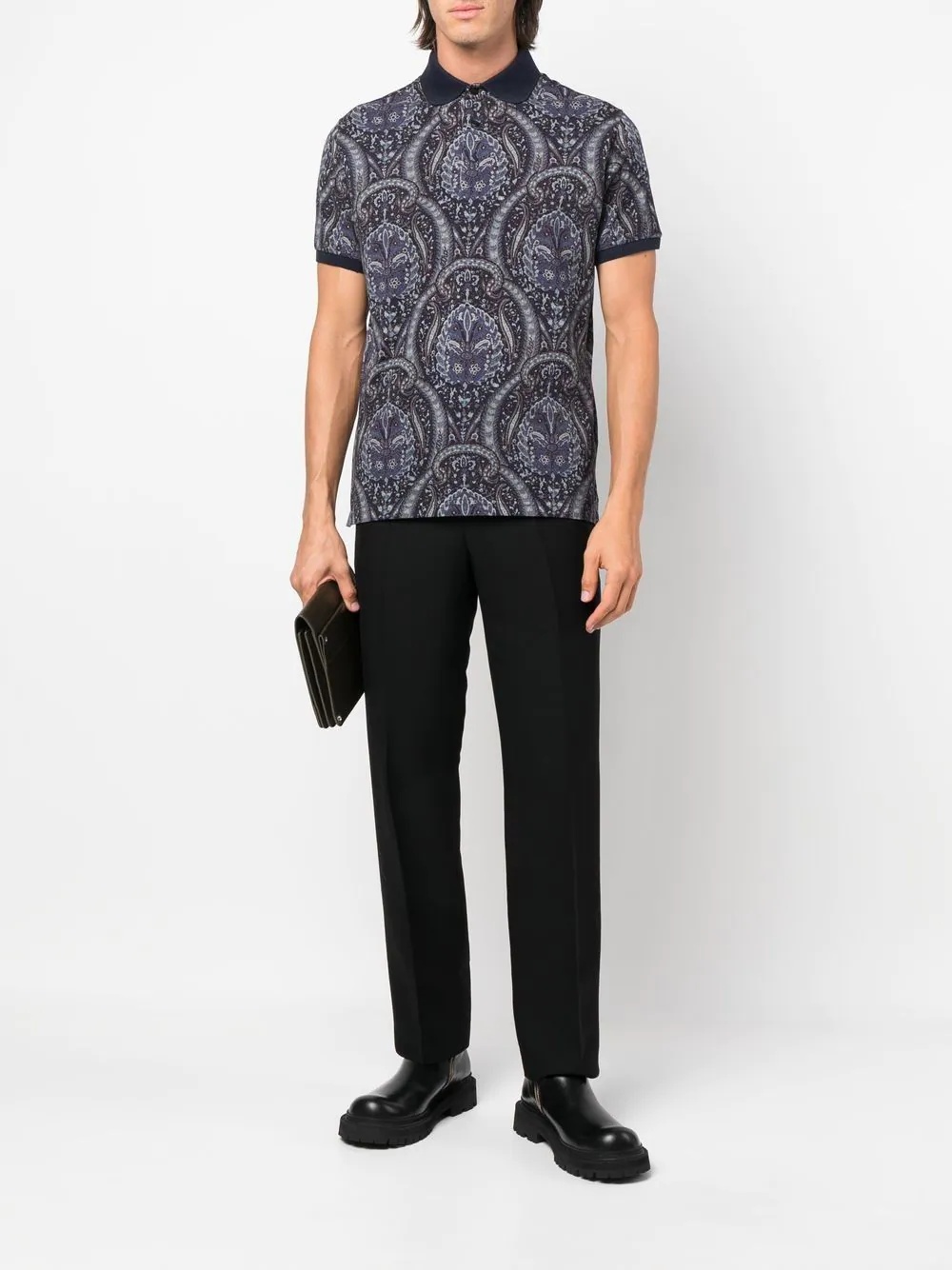 paisley-print polo shirt - 2