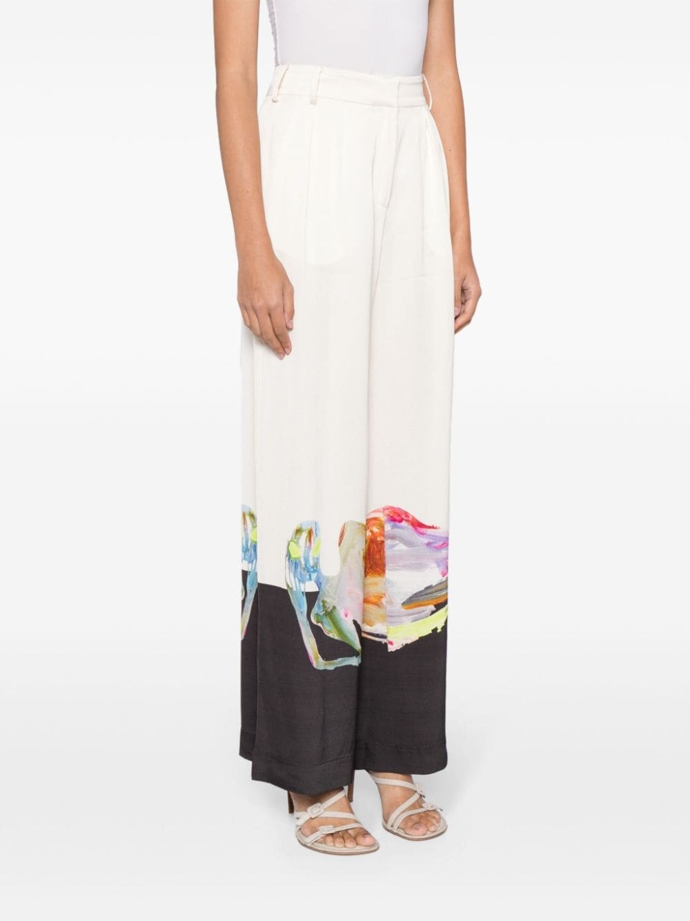 Jedda wide-leg crepe trousers - 3