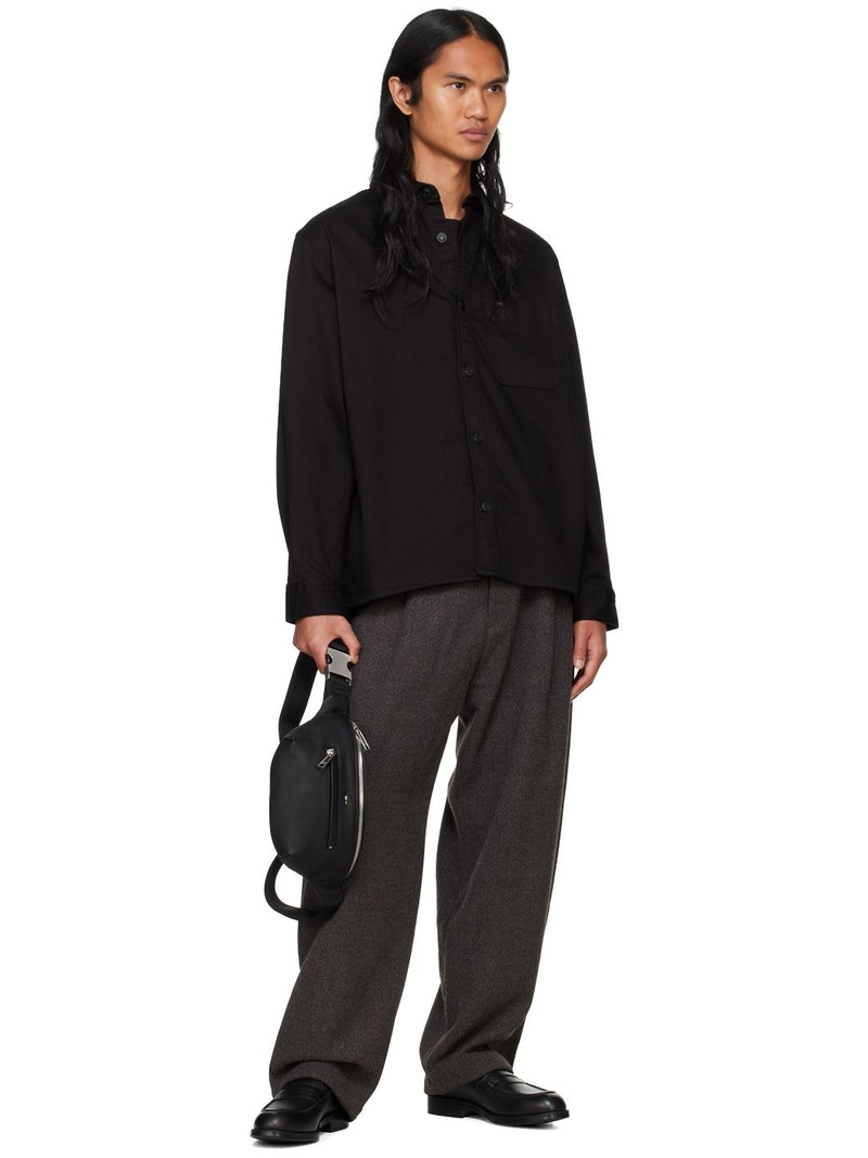 HUGO Black Loose-Fit Denim Shirt outlook
