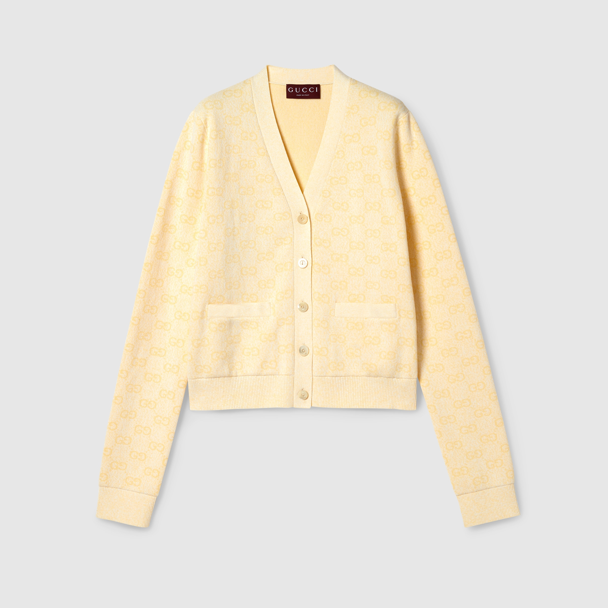 Fine cotton GG jacquard cardigan - 1