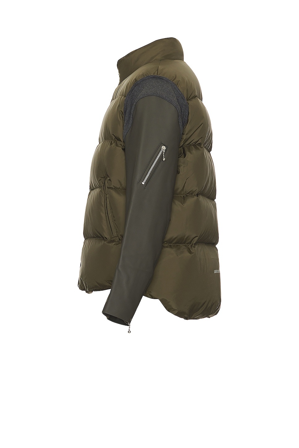 Leather Sleeve Puffer Blouson - 3