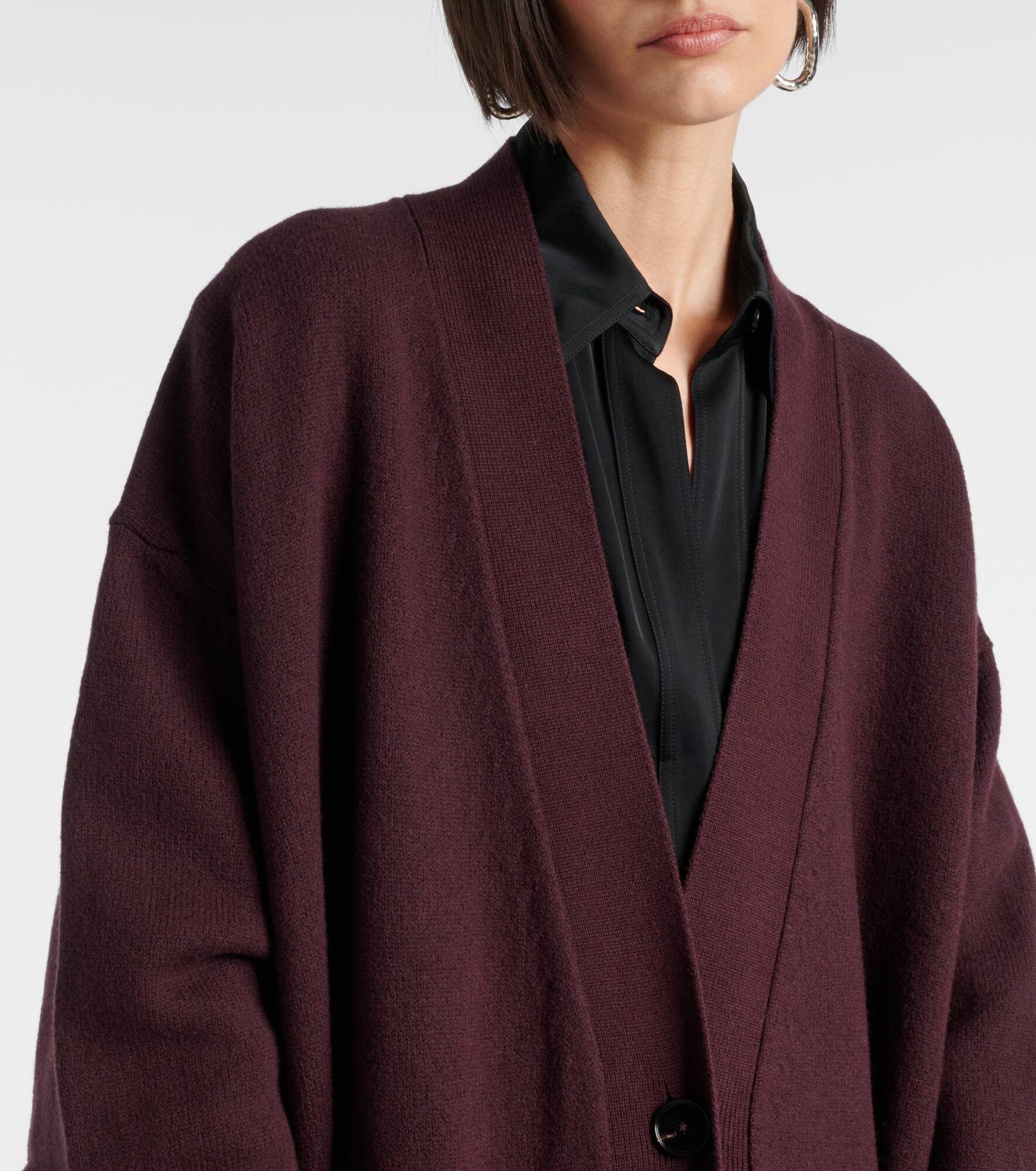 Oversized wool cardigan - 4