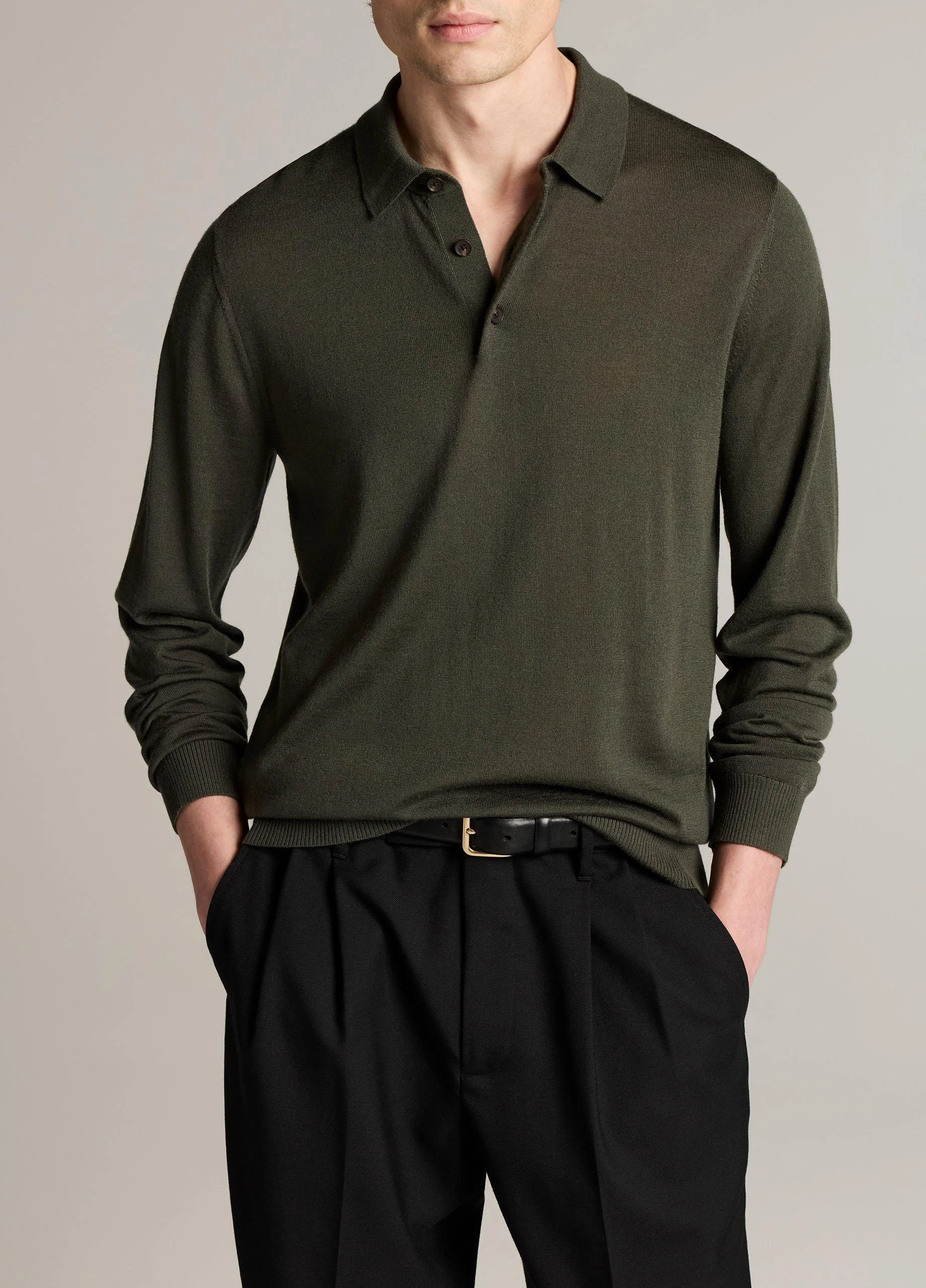 Wool Polo Sweater - 1