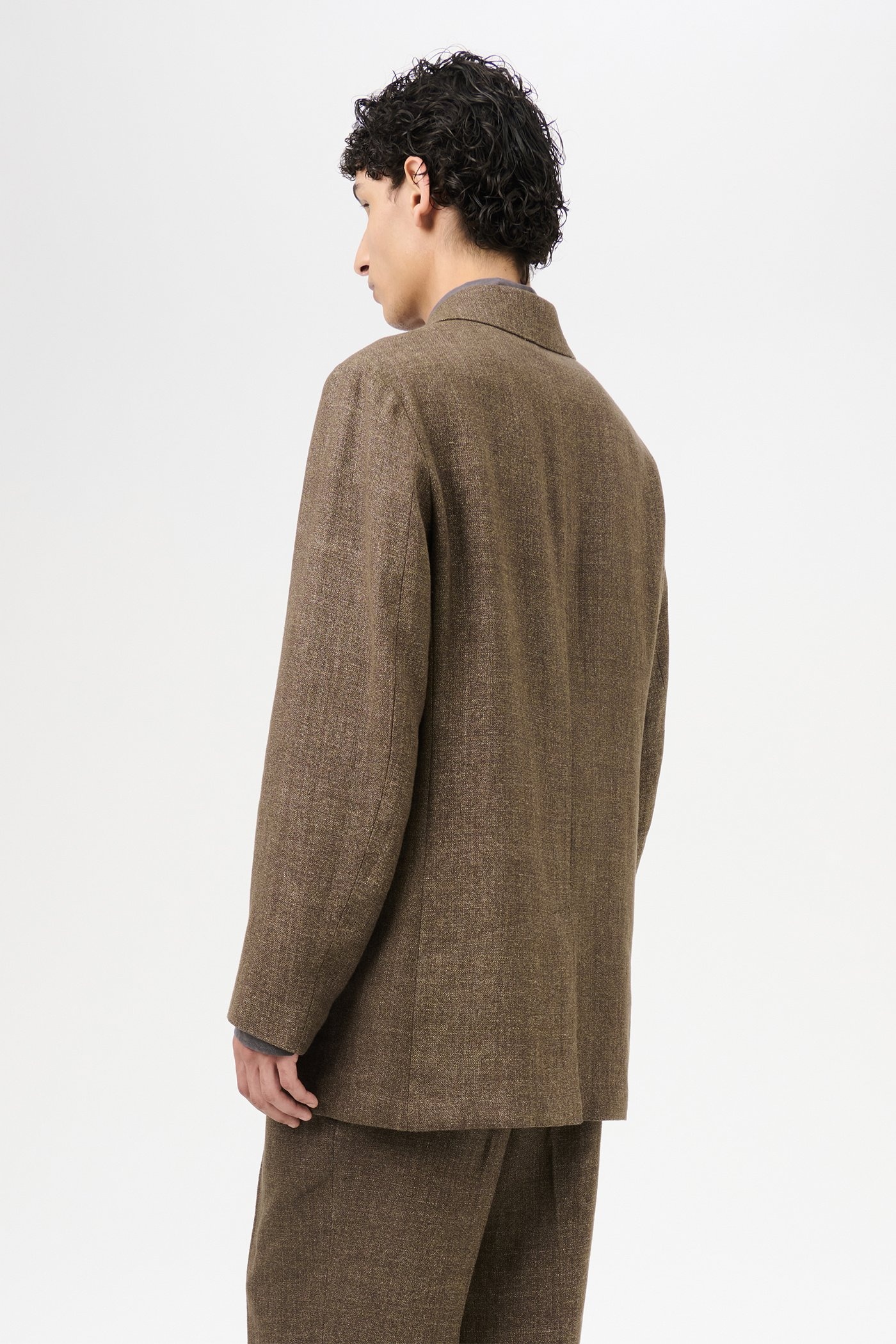 Sharp DB Blazer Tobacco Delave Linen - 5