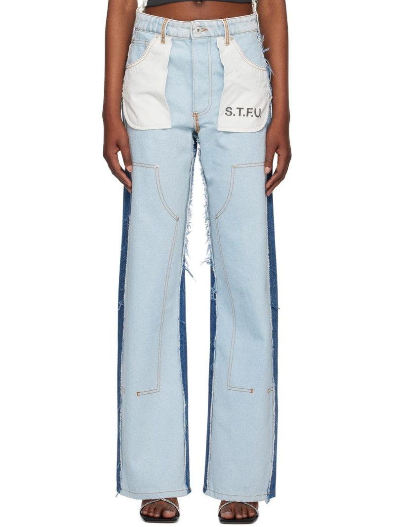 Blue Washed Insideout Carpenter Jeans 1