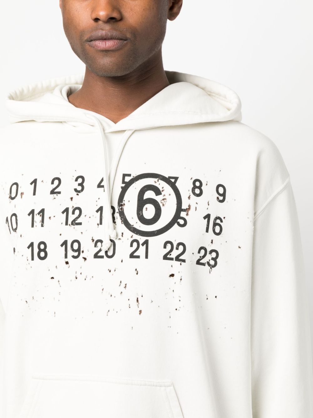 logo-print distressed hoodie - 5