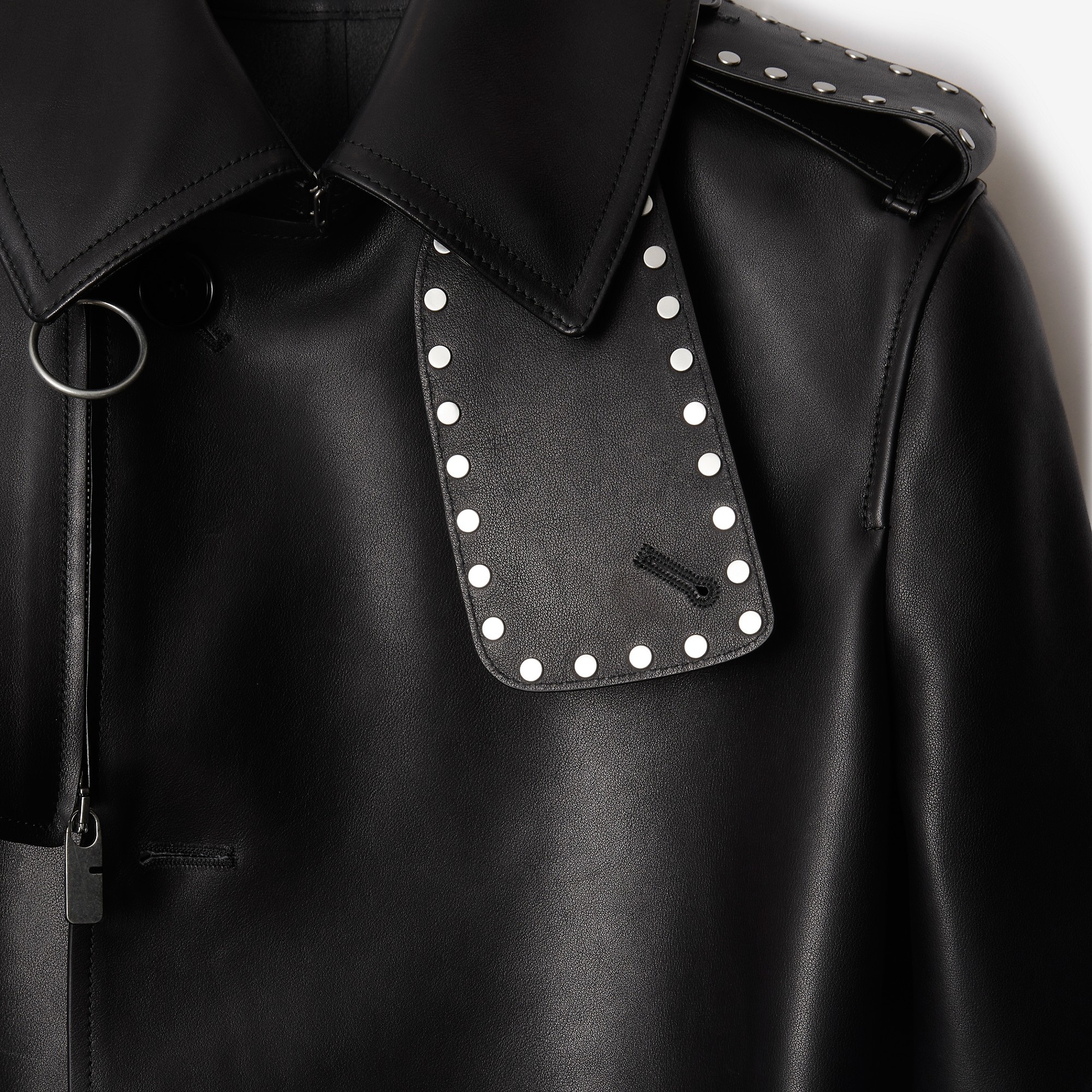 Leather Trench Jacket - 5