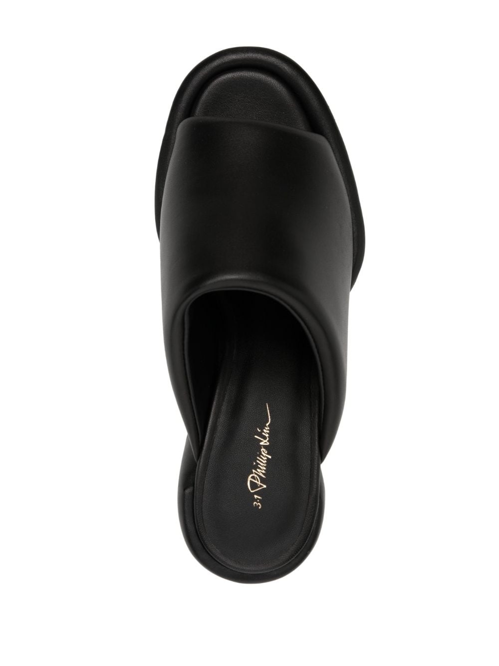 Naomi Pillow 70mm leather mules - 4