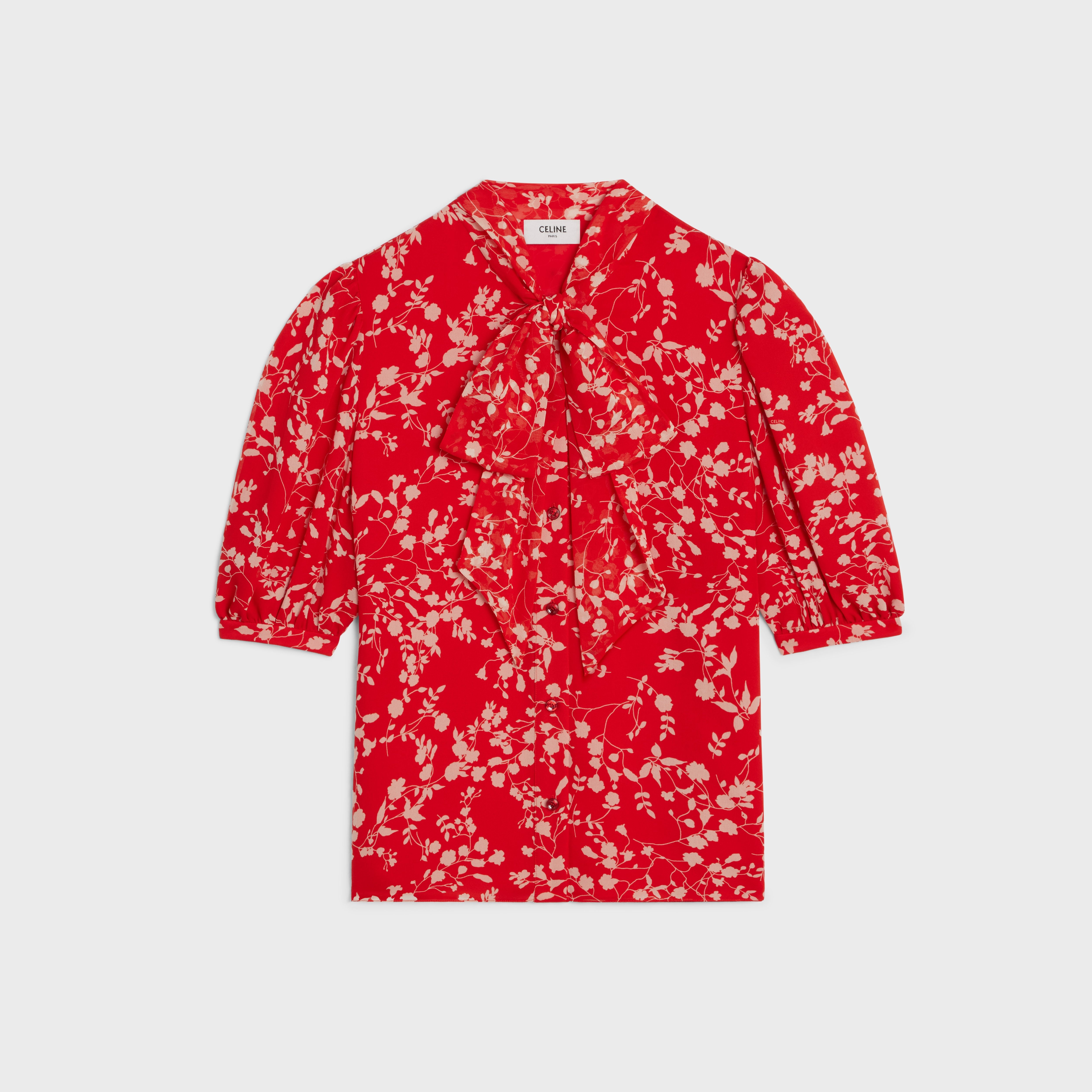 lavallière blouse in silk georgette - 1