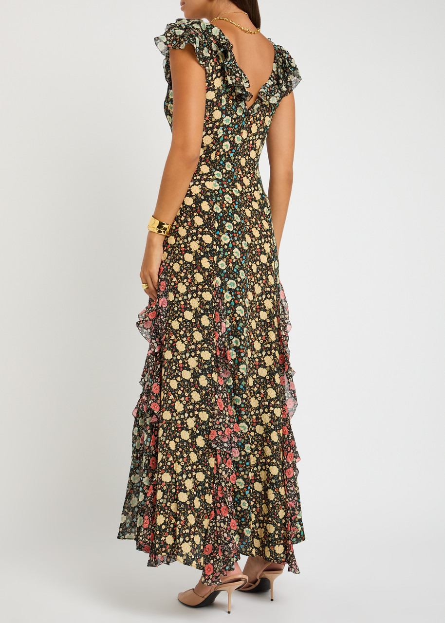 Rixo Ambika Floral-print Silk-chiffon Maxi Dress - 3