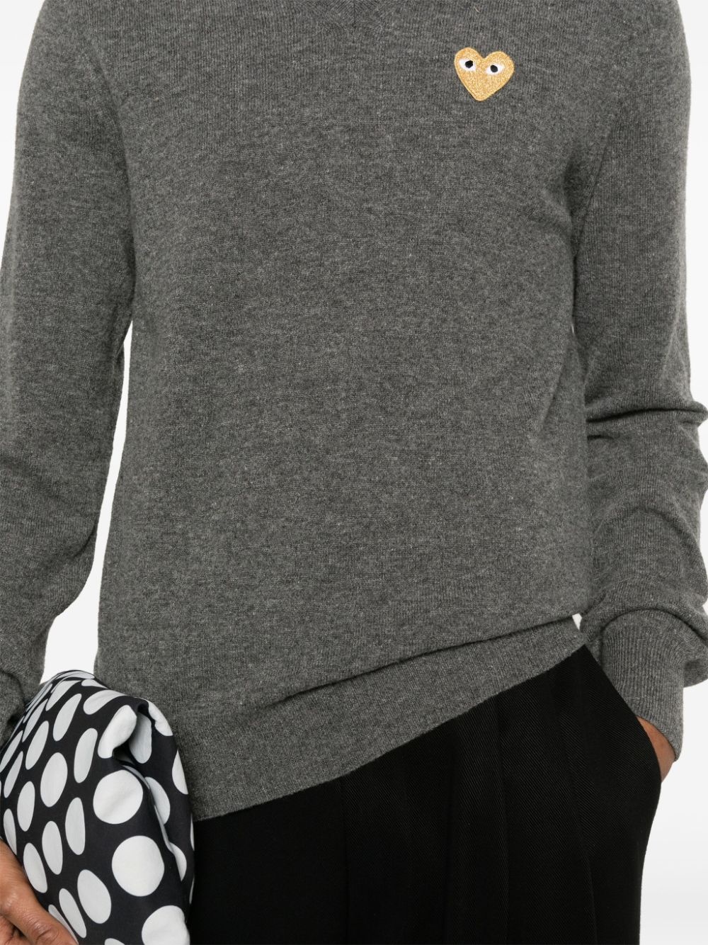 heart-patch sweater - 5