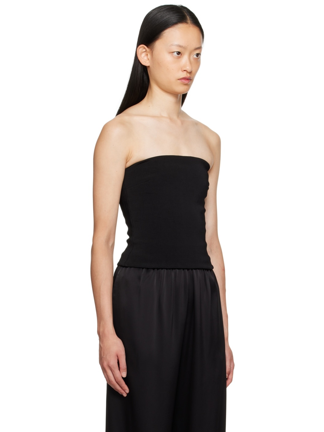 Black Straight Neck Camisole - 2