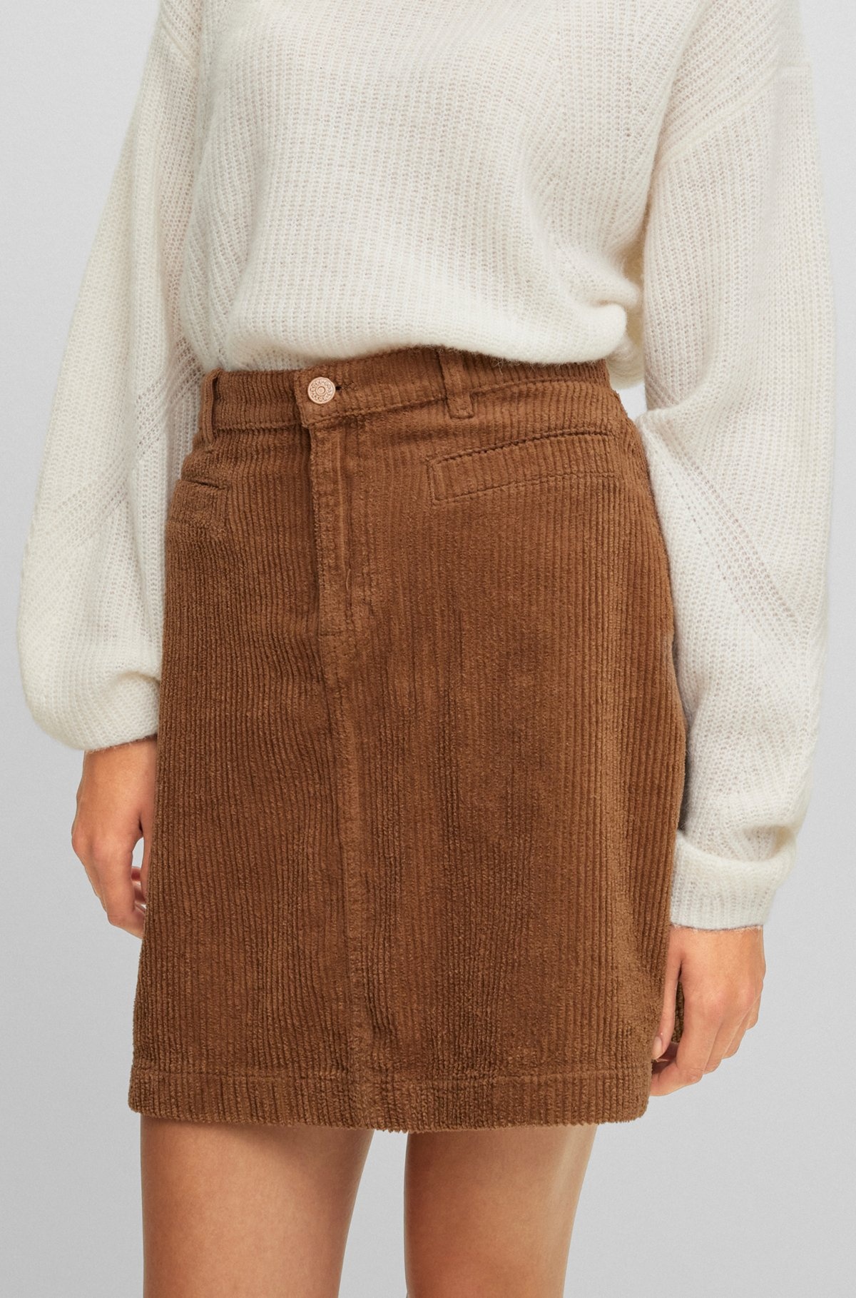 A-LINE SKIRT IN STRETCH-COTTON CORDUROY - 5