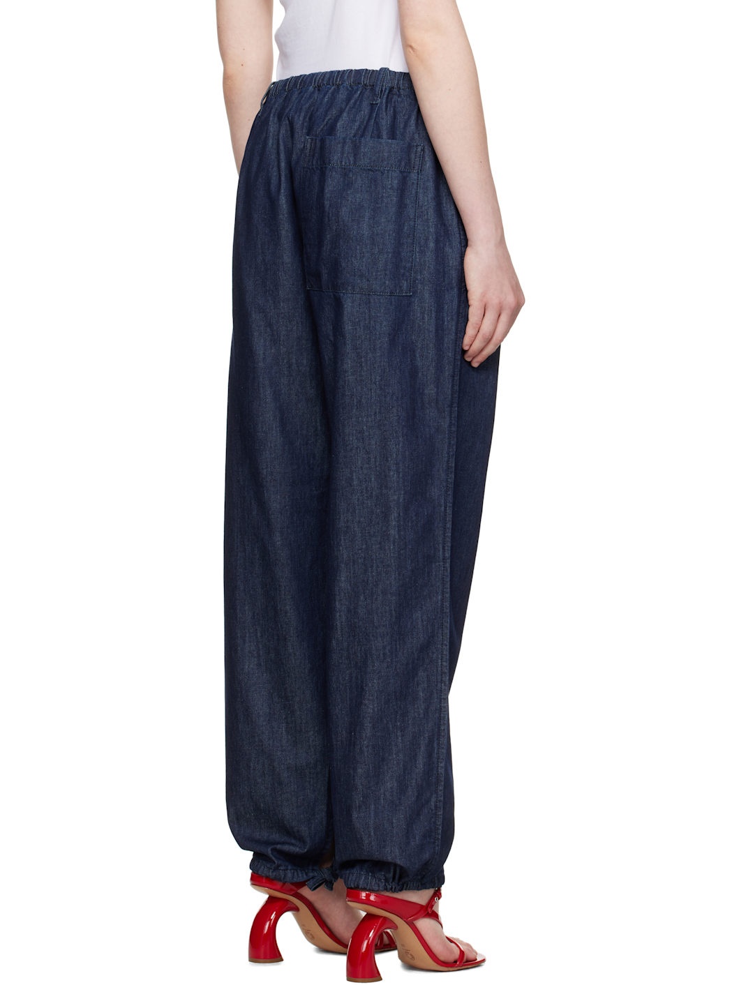 Navy Drawstring Jeans - 3