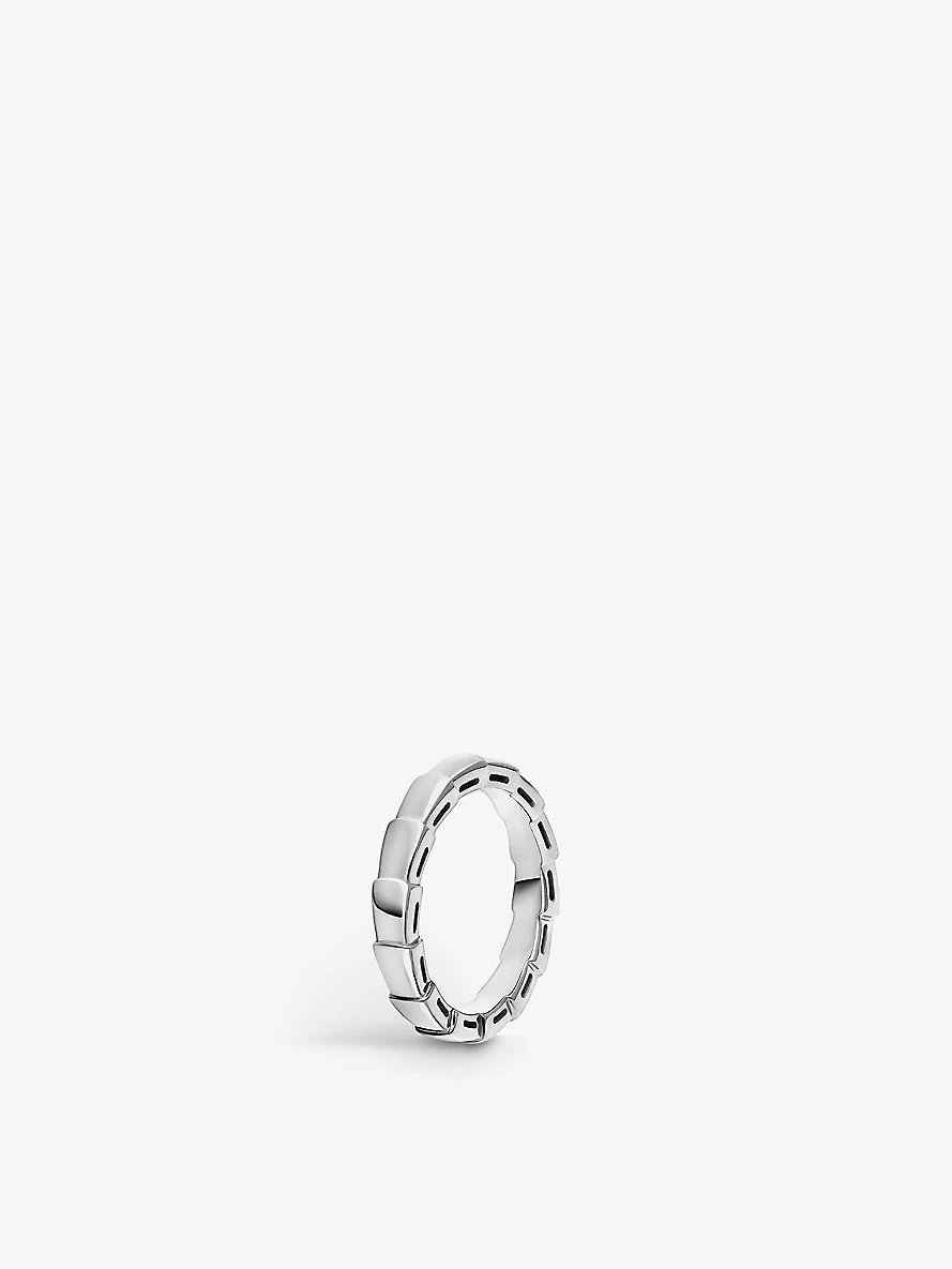 Serpenti Viper 18ct white-gold wedding band - 1