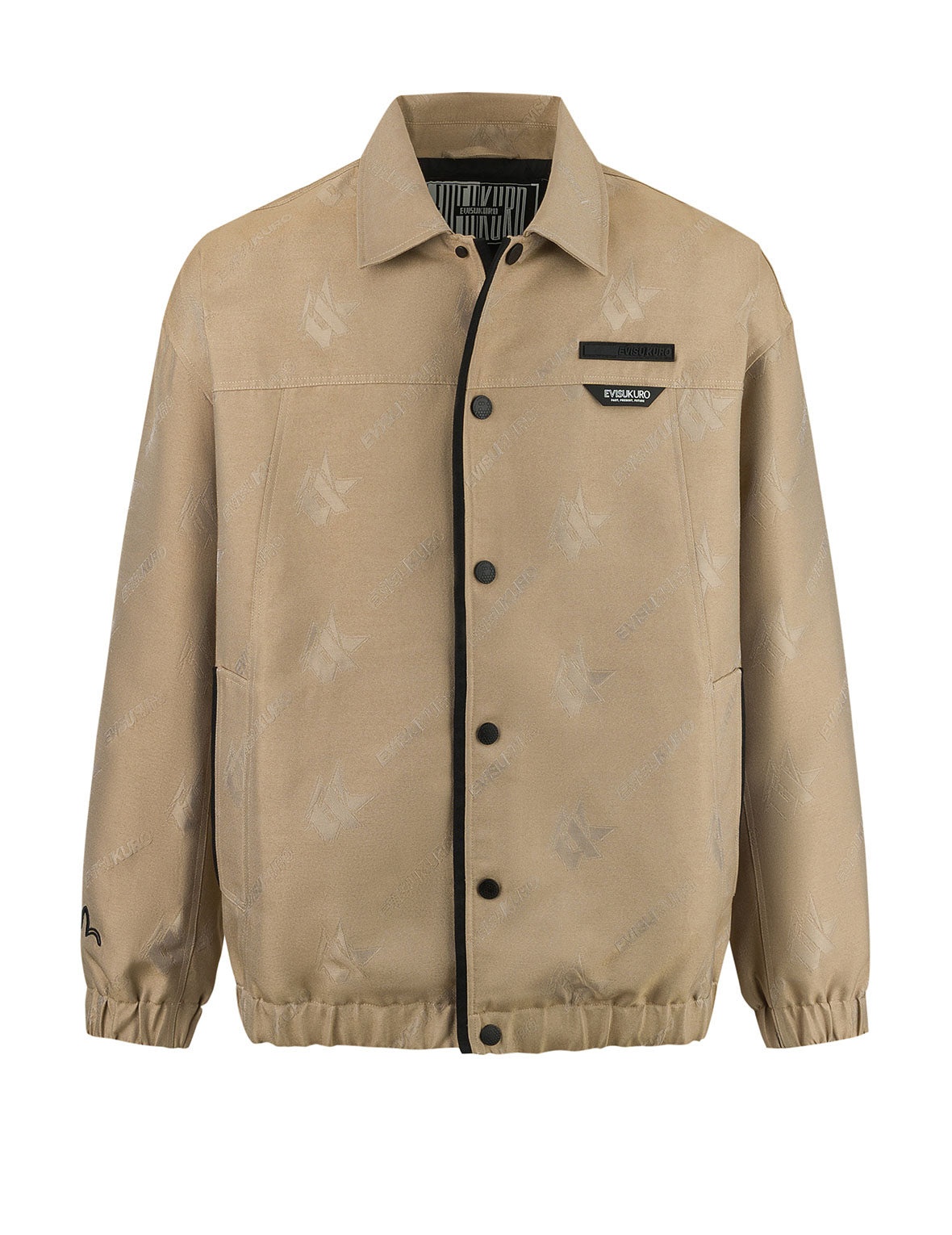 Monogram Logo Jacquard Oversized Coach Jacket - 16
