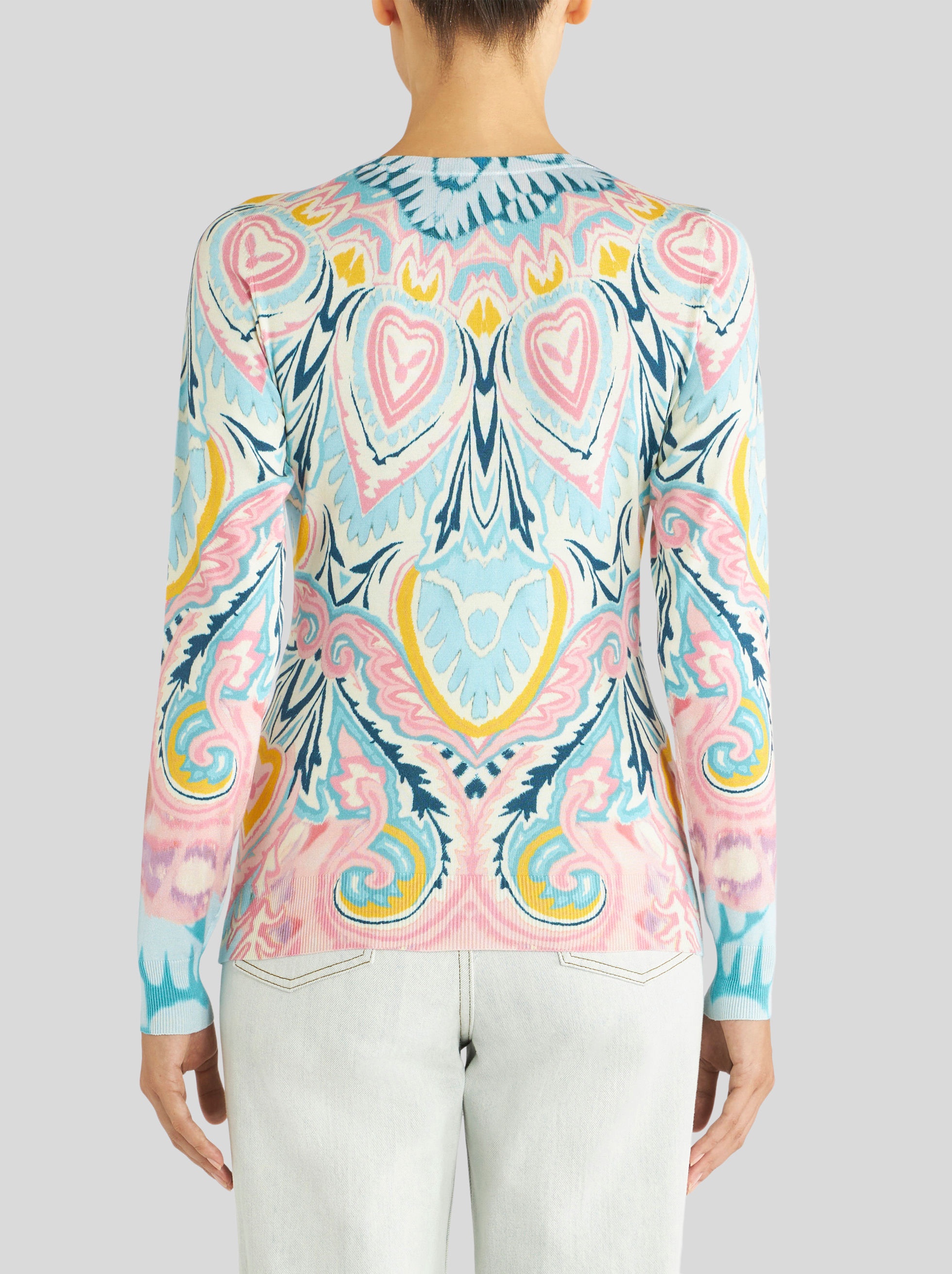 FLORAL PRINT SILK JUMPER - 4