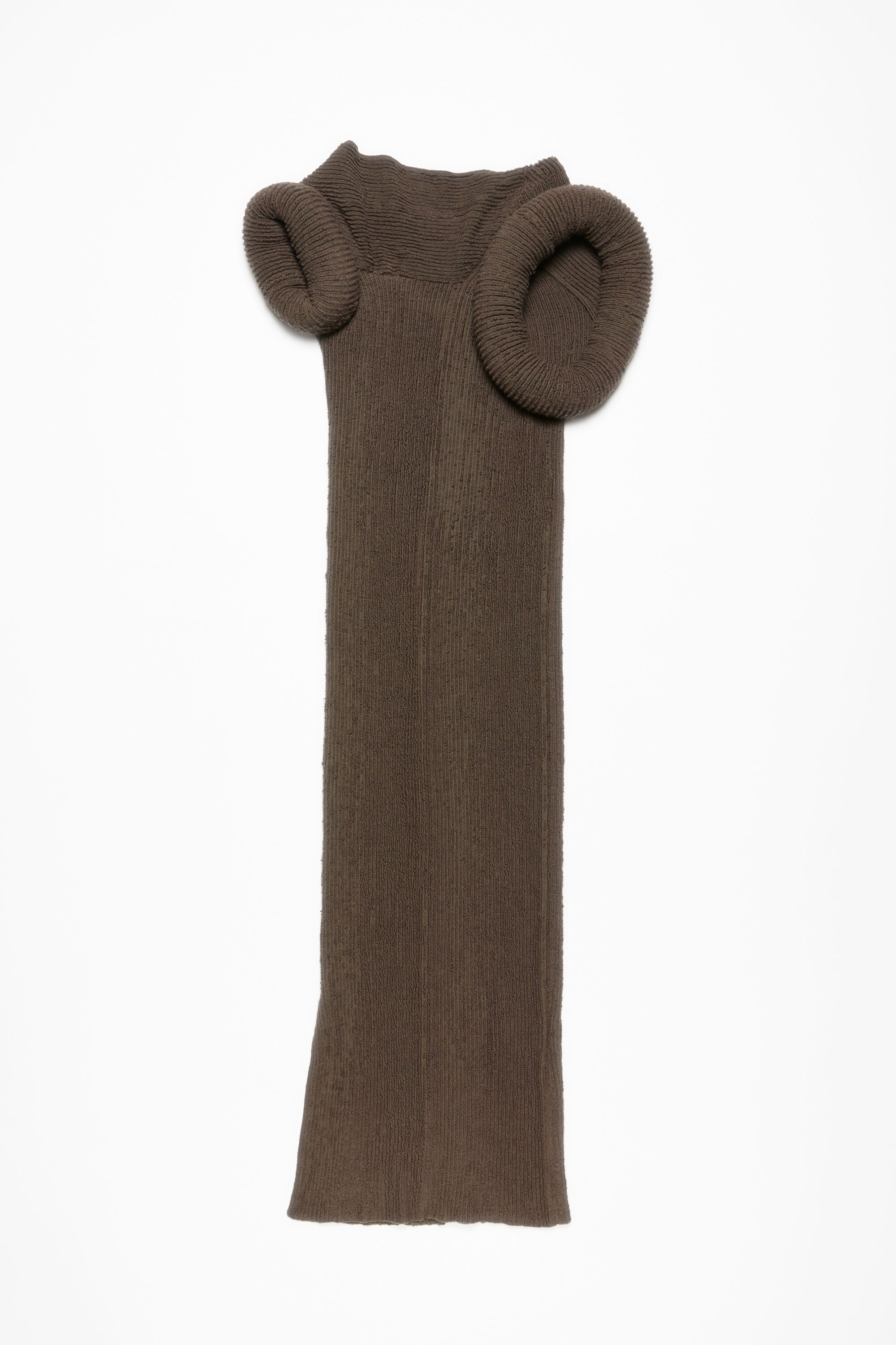 Asymmetric knit dress - Taupe grey - 7