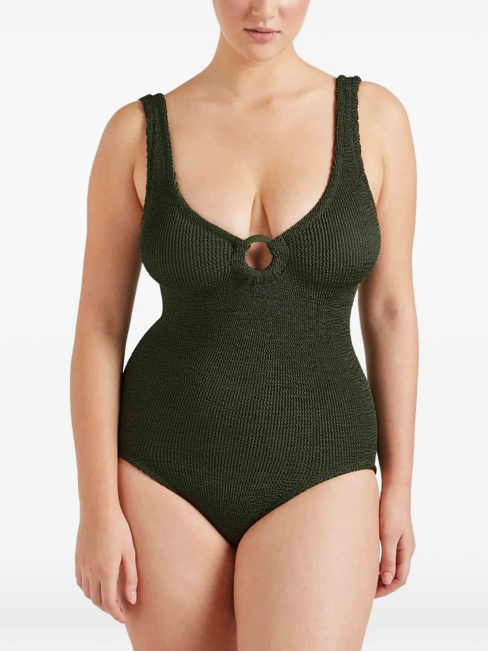 Celine circle-detail swimsuit - 1