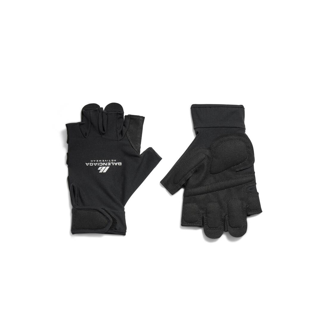 Activewear Open Finger Gloves in Black - 2