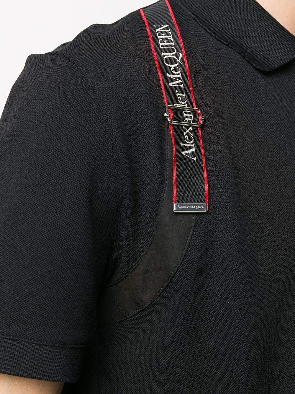 logo harness-strap polo shirt - 5