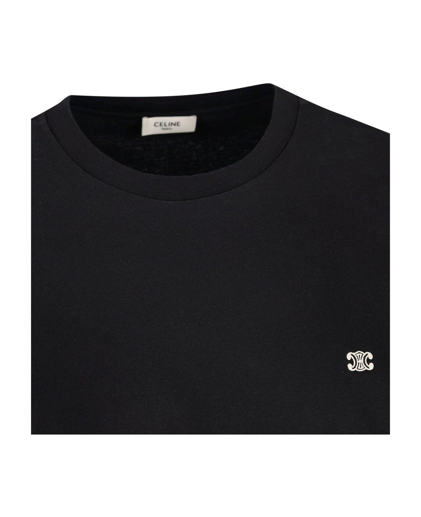 CELINE Triomphe Motif Embroidered Loose-fit T-shirt