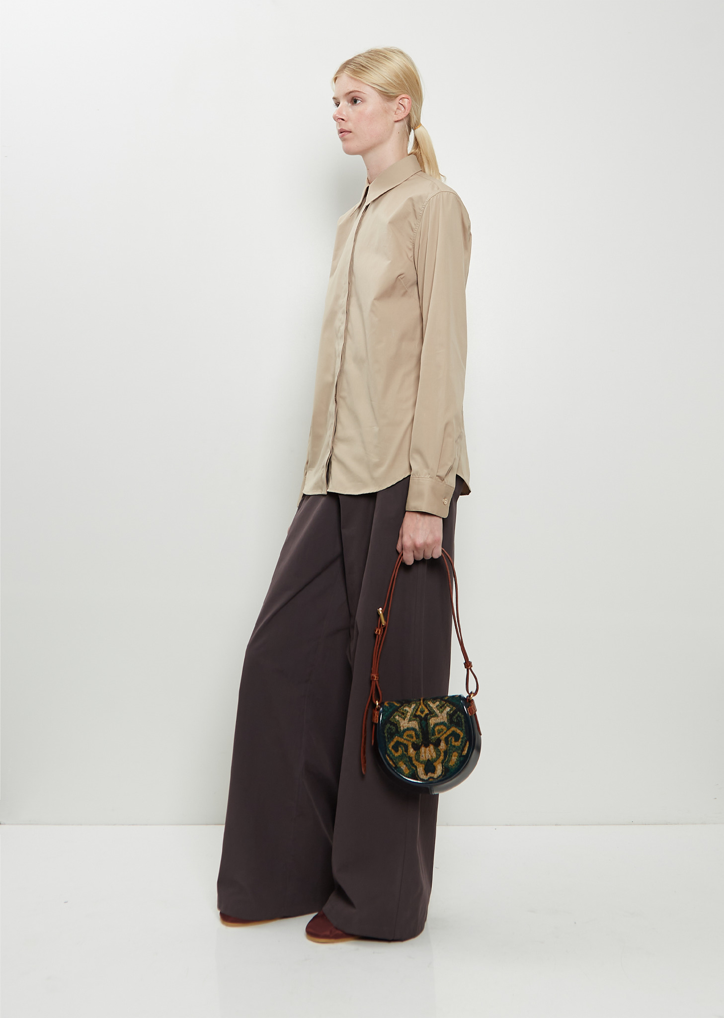 Arca Round Leather Bag - 4