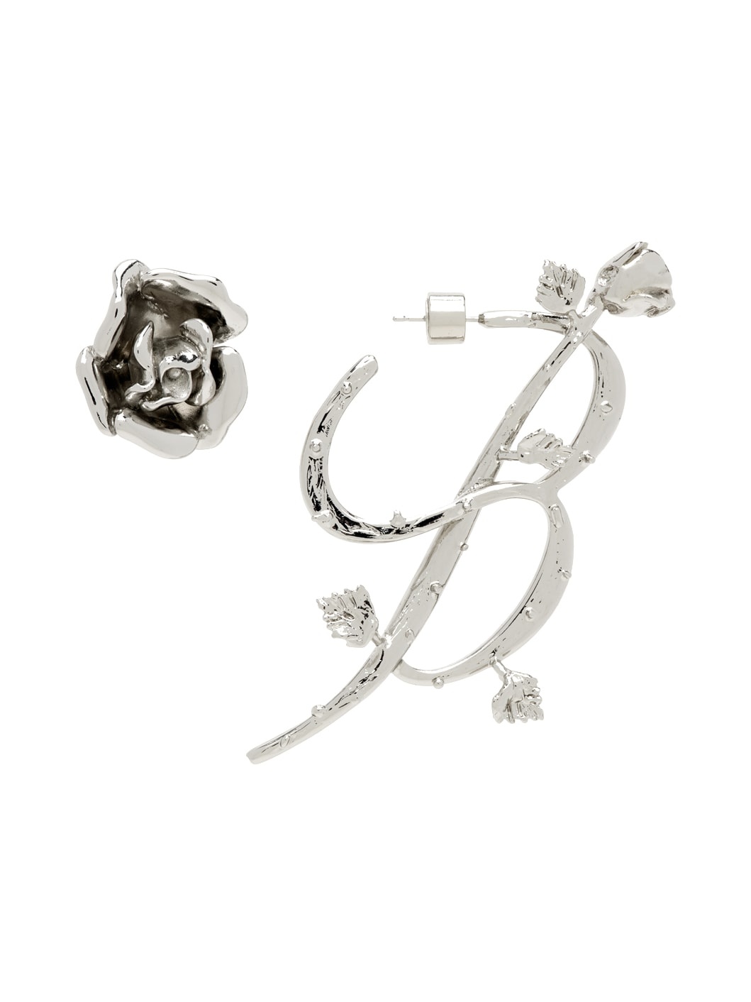 Silver B Earrings - 1