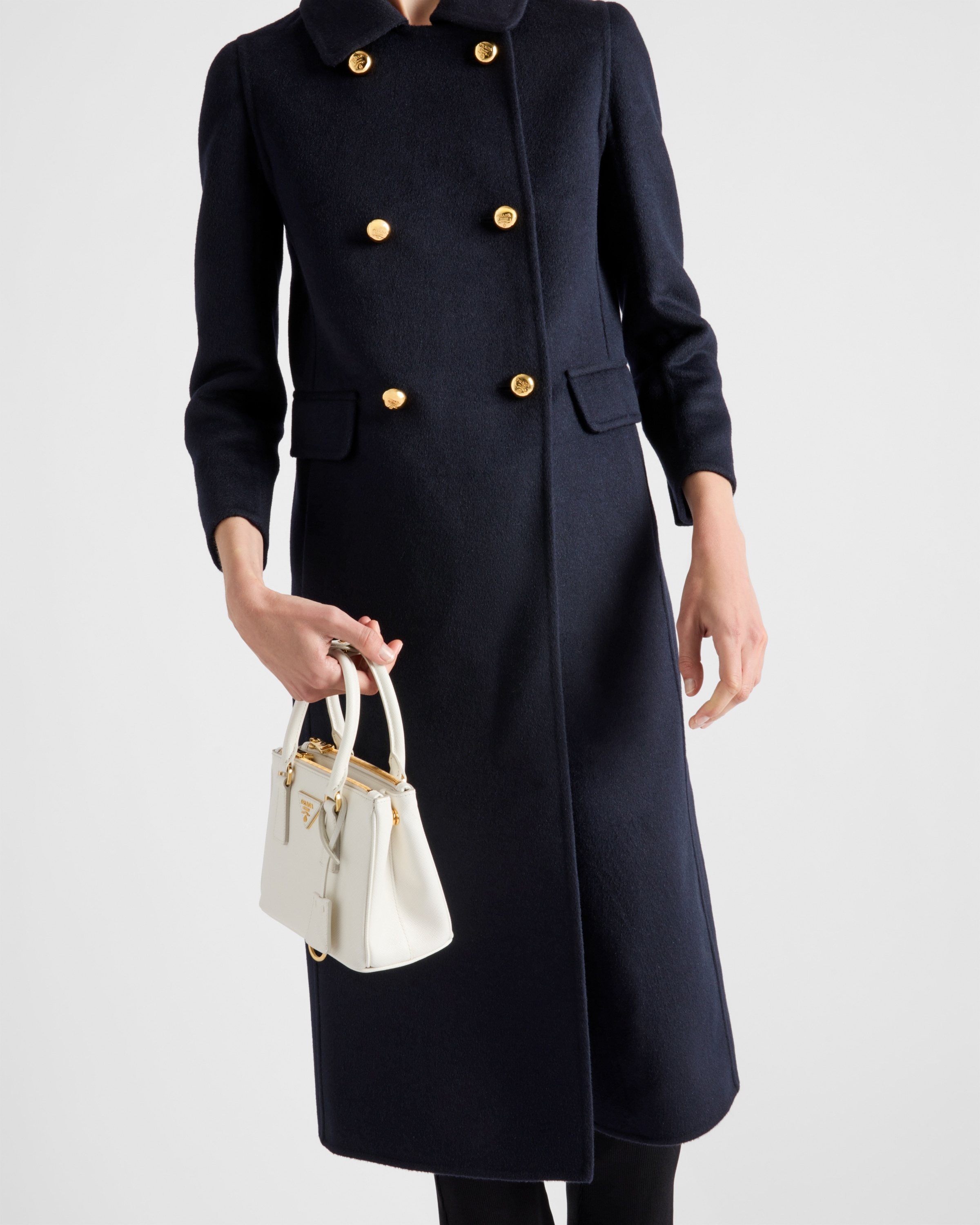 Double-breasted cashgora coat - 3
