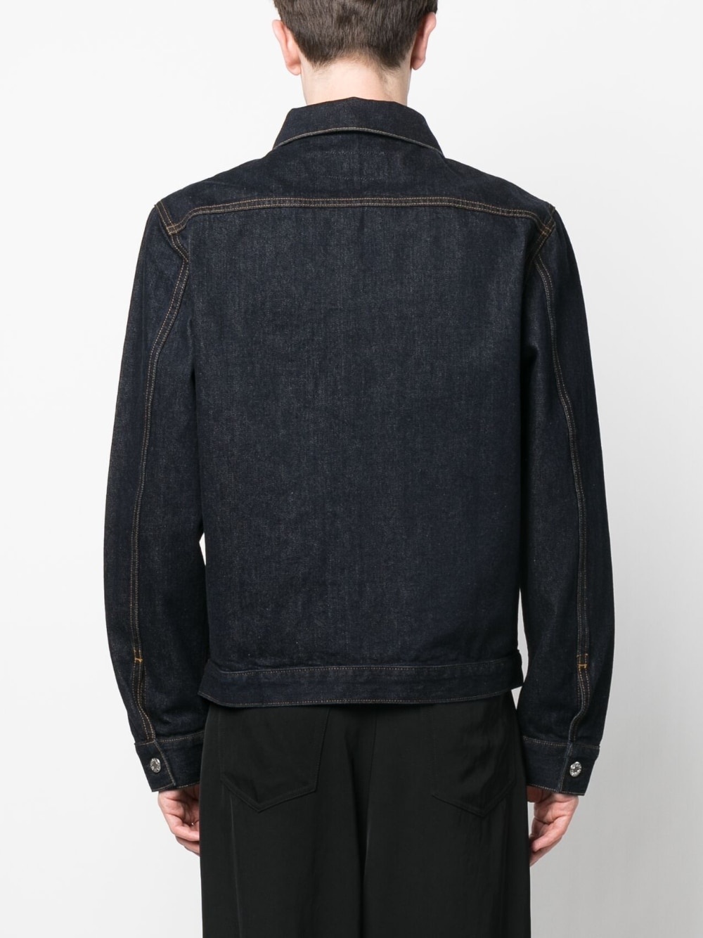 button-up denim jacket - 4
