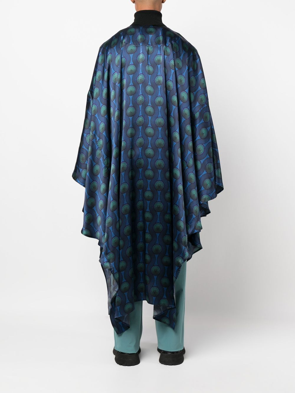 Ozwald Boateng - OZWALD BOATENG silk cape shirt - 6