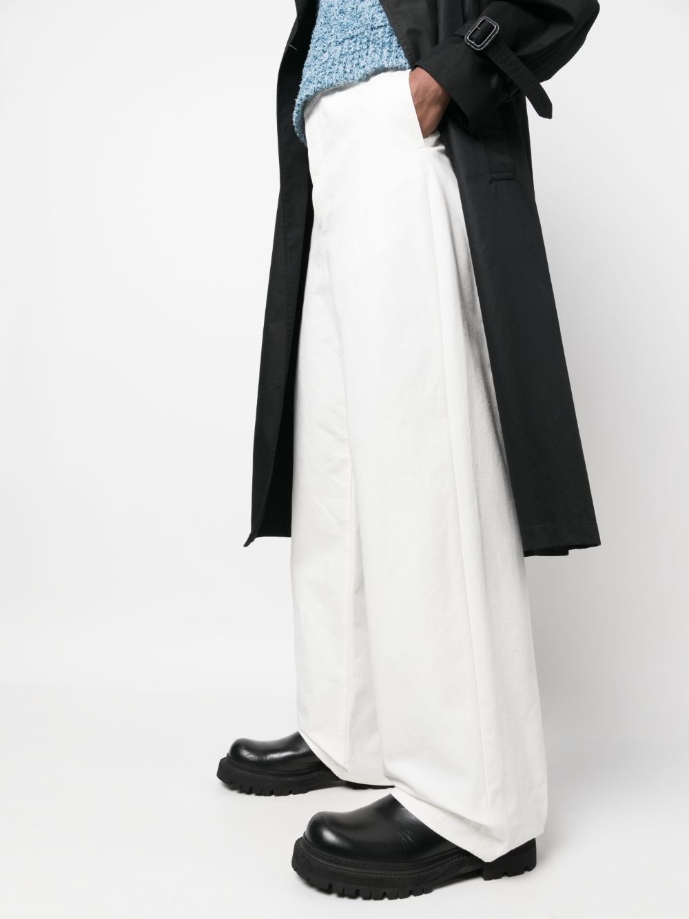 high-waisted straight-leg trousers - 5