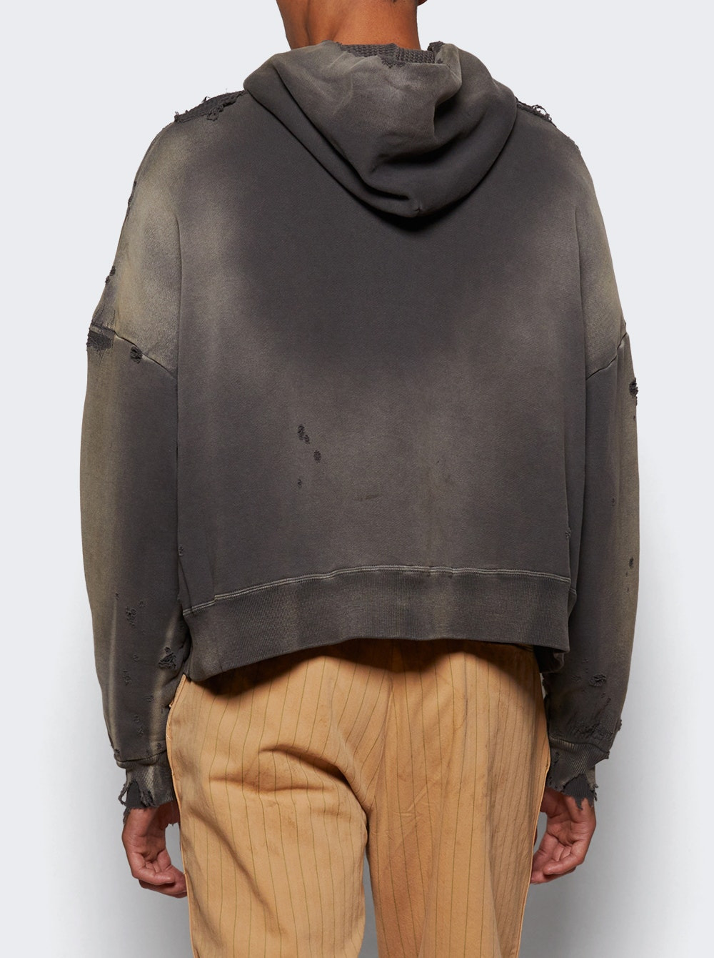 Double Face Zip Up Hoodie Black - 4