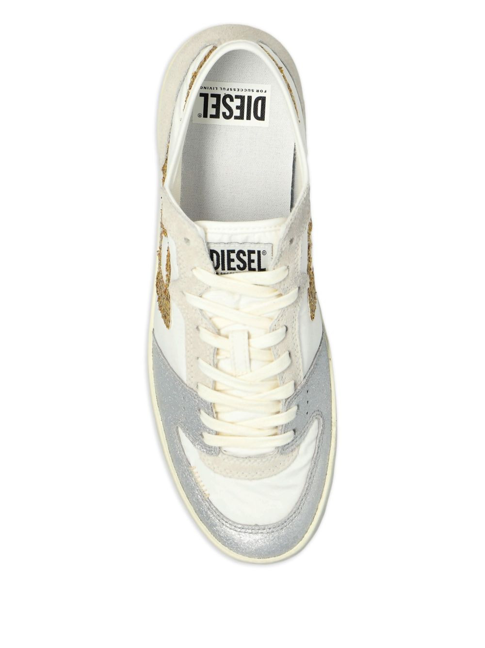 S-Leroji glitter-panel low sneakers - 4